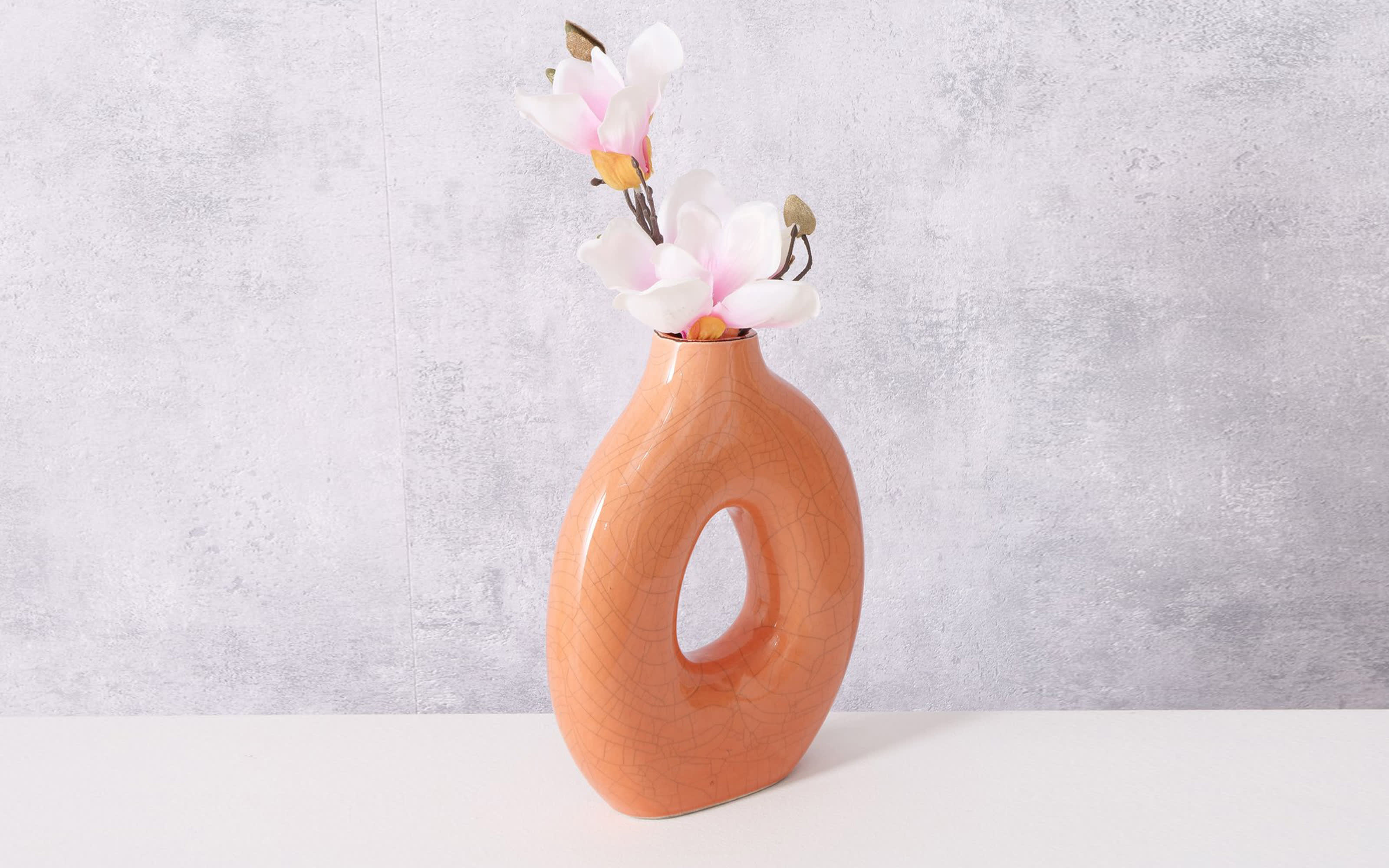 Vase Blomo, orange, 26 cm