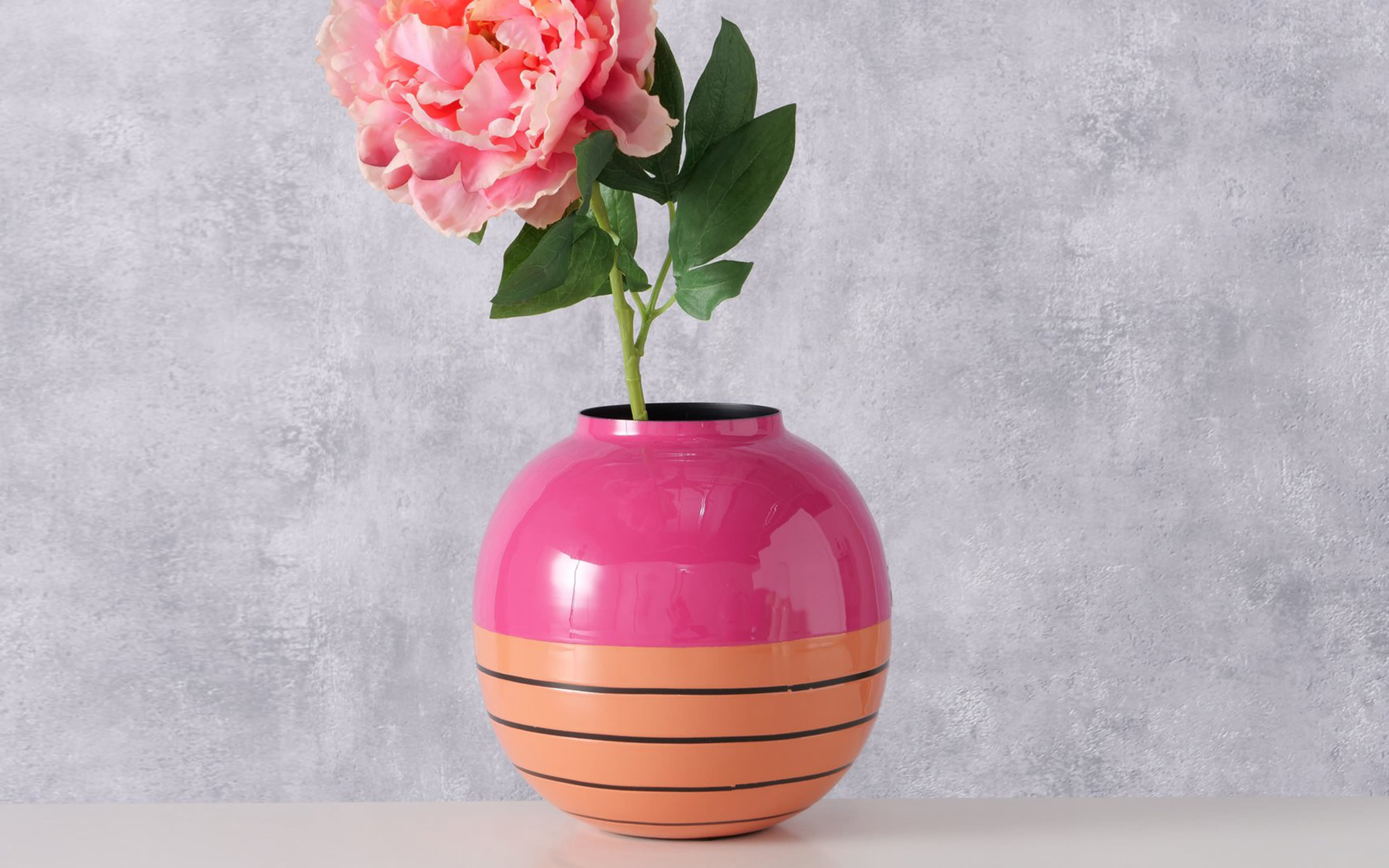 Vase Tucol, pink/orange