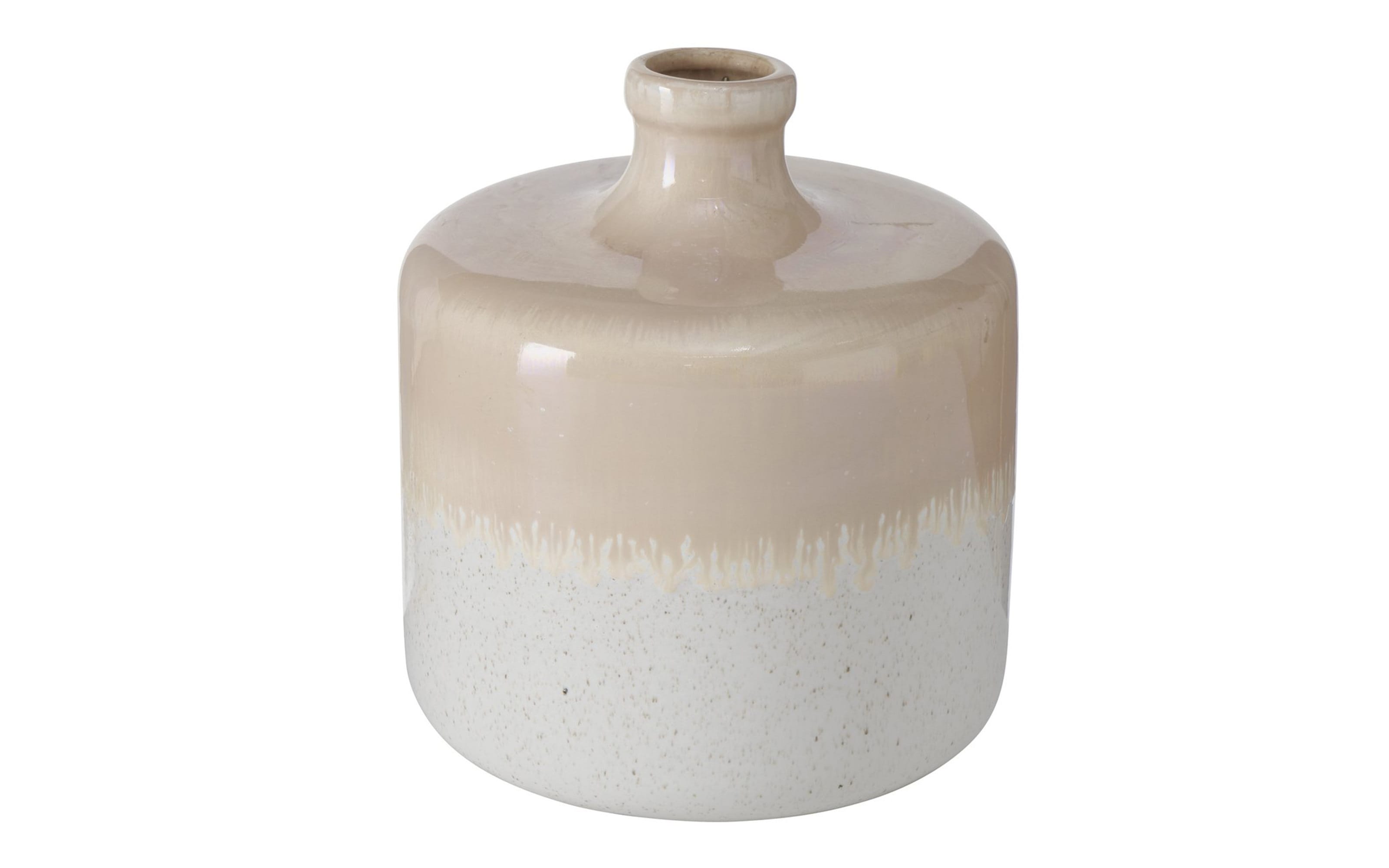 Vase Karmina, beige/weiß, 20 cm