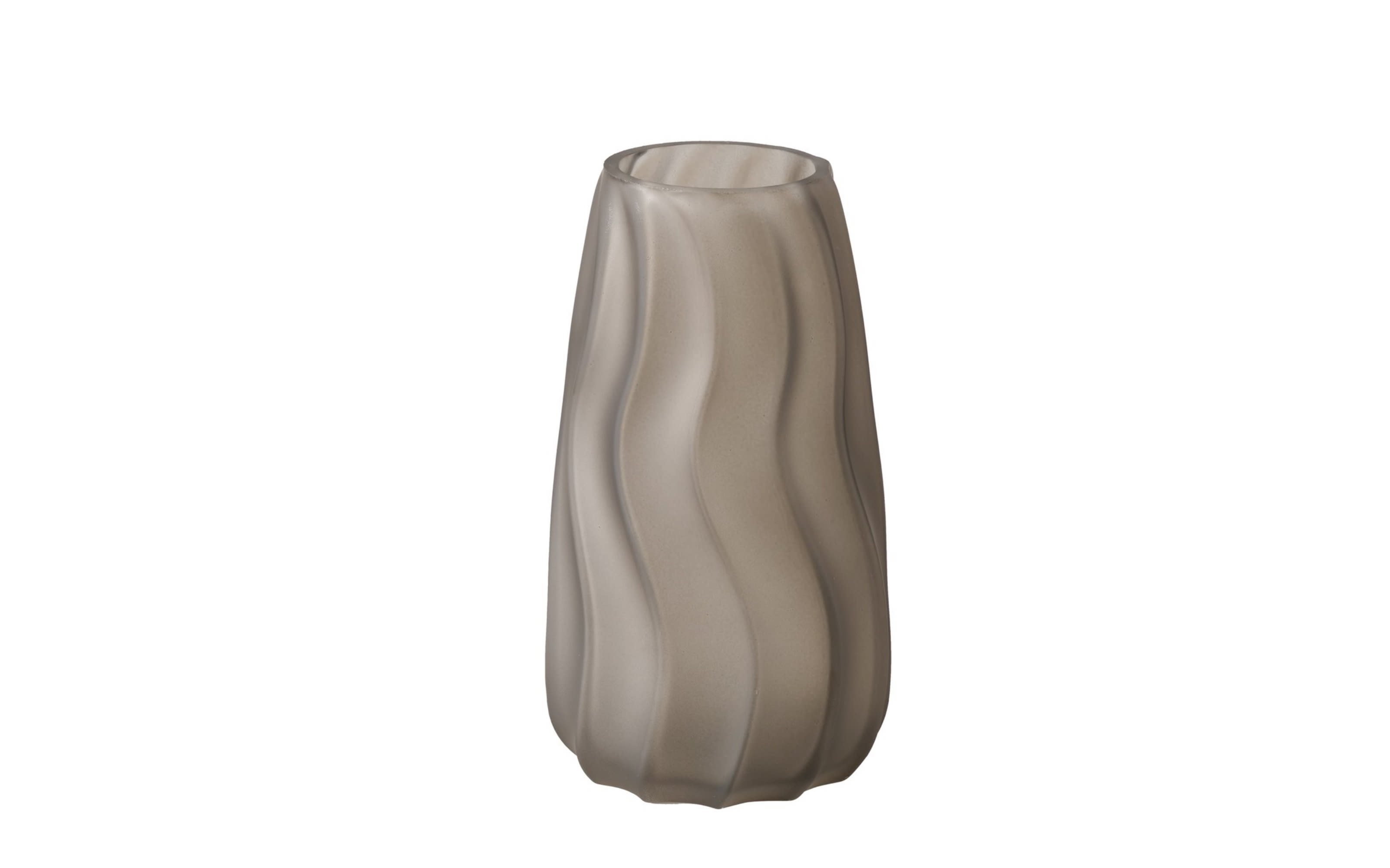 Vase Rena, Glas grau lackiert, 24 cm