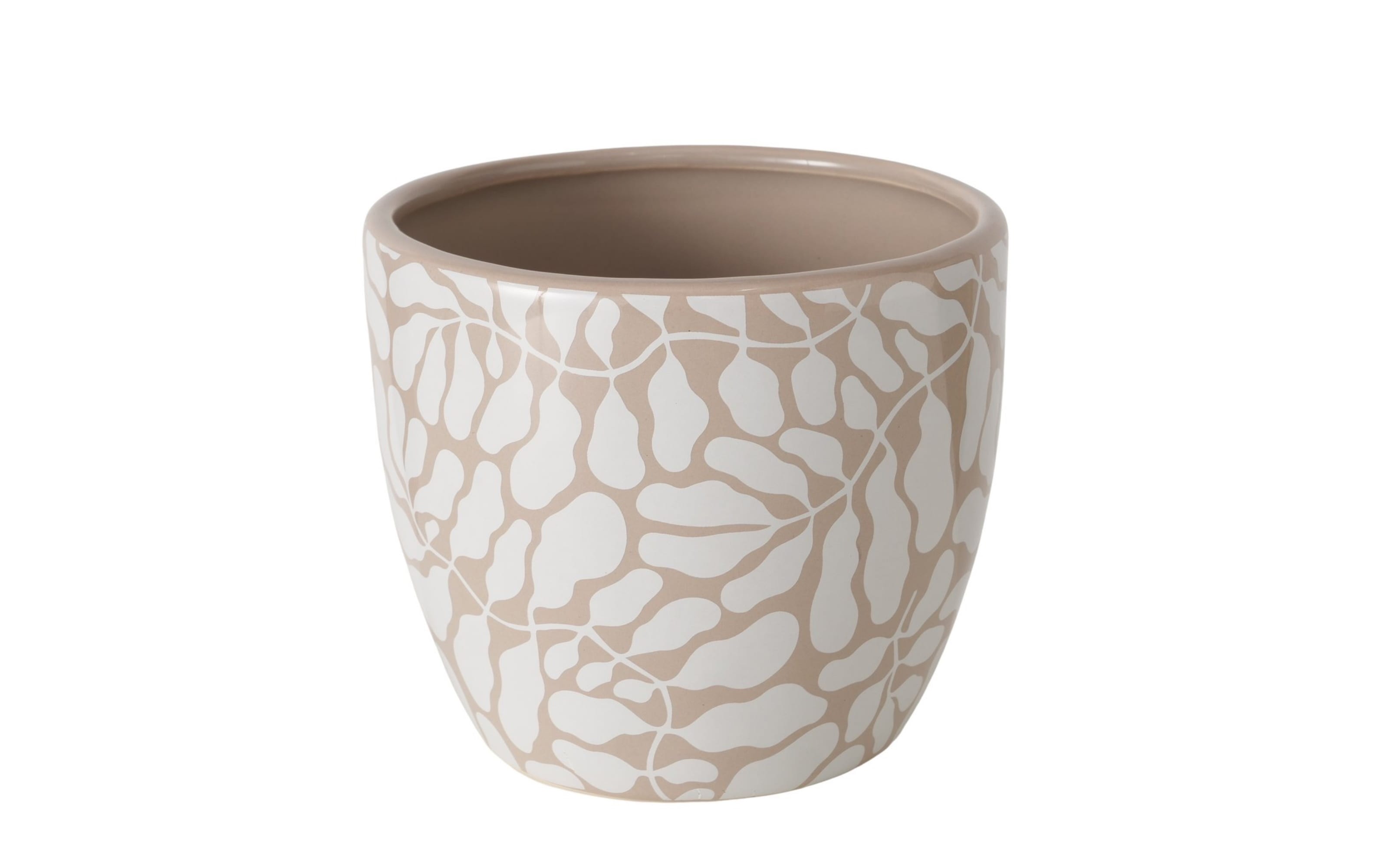 Übertopfset Tysko, beige/weiß, 2-teilig