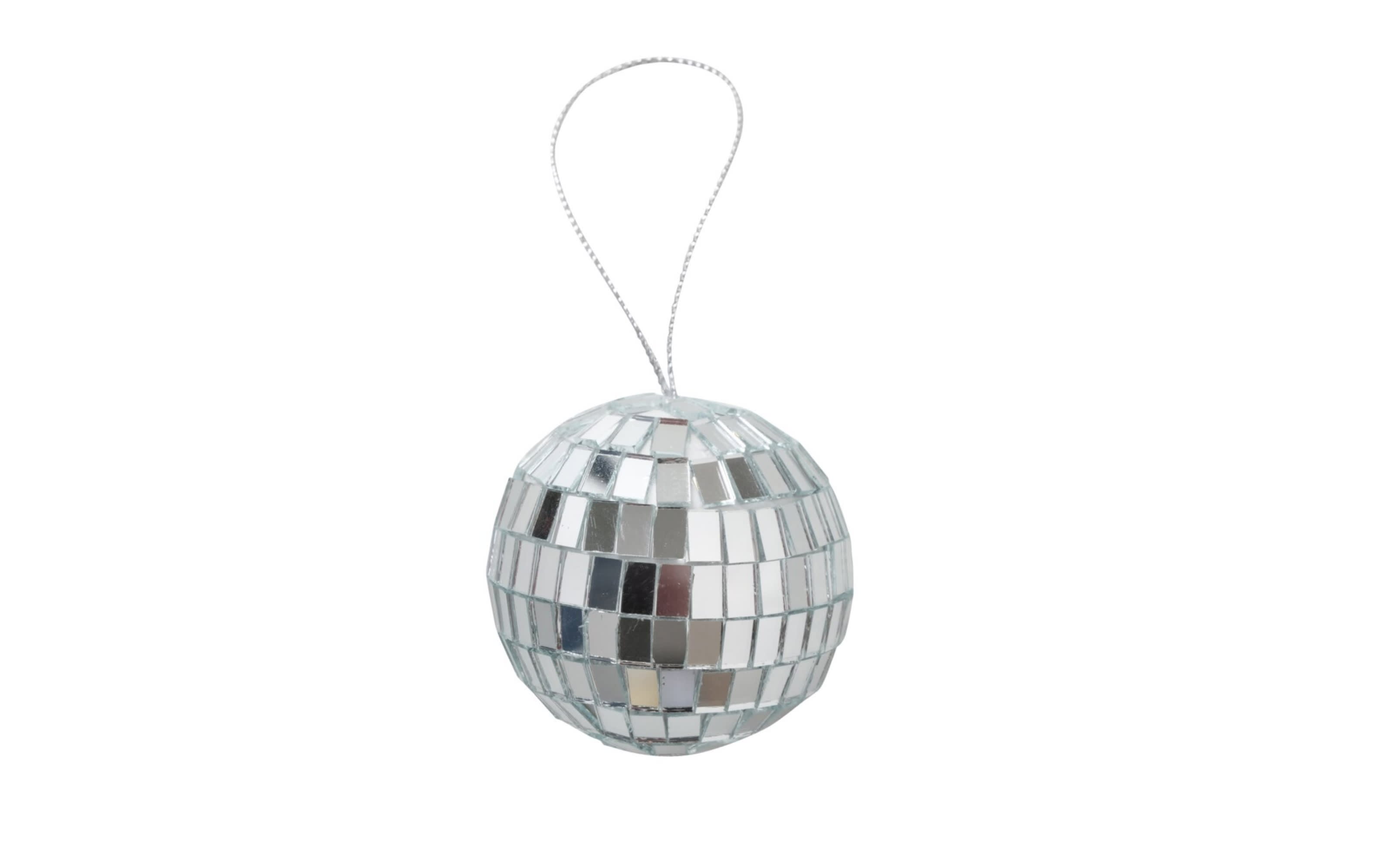 Dekoanhänger Disco, silber, 6-teilg