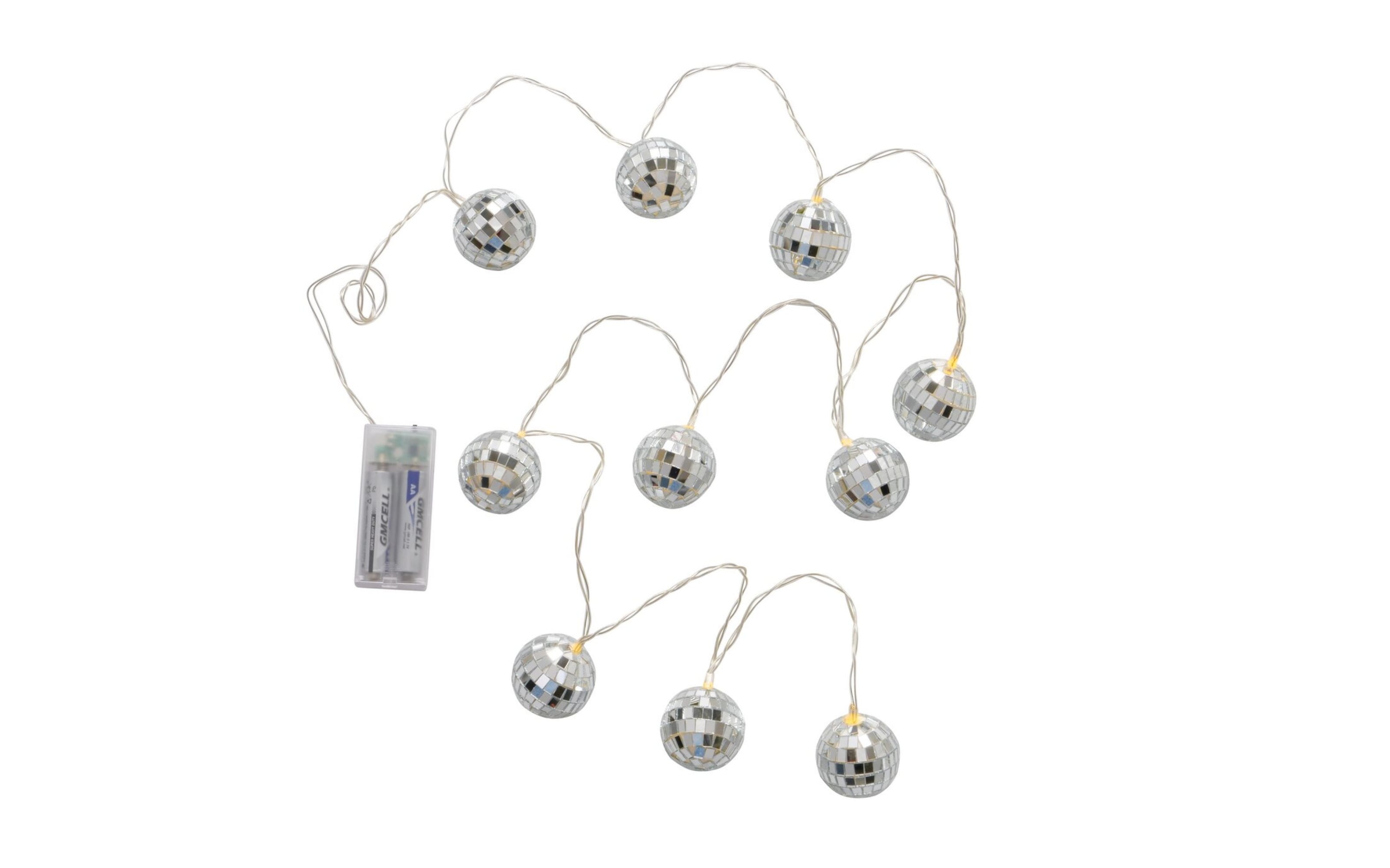 Lichterkette Disco, silber, 48 cm