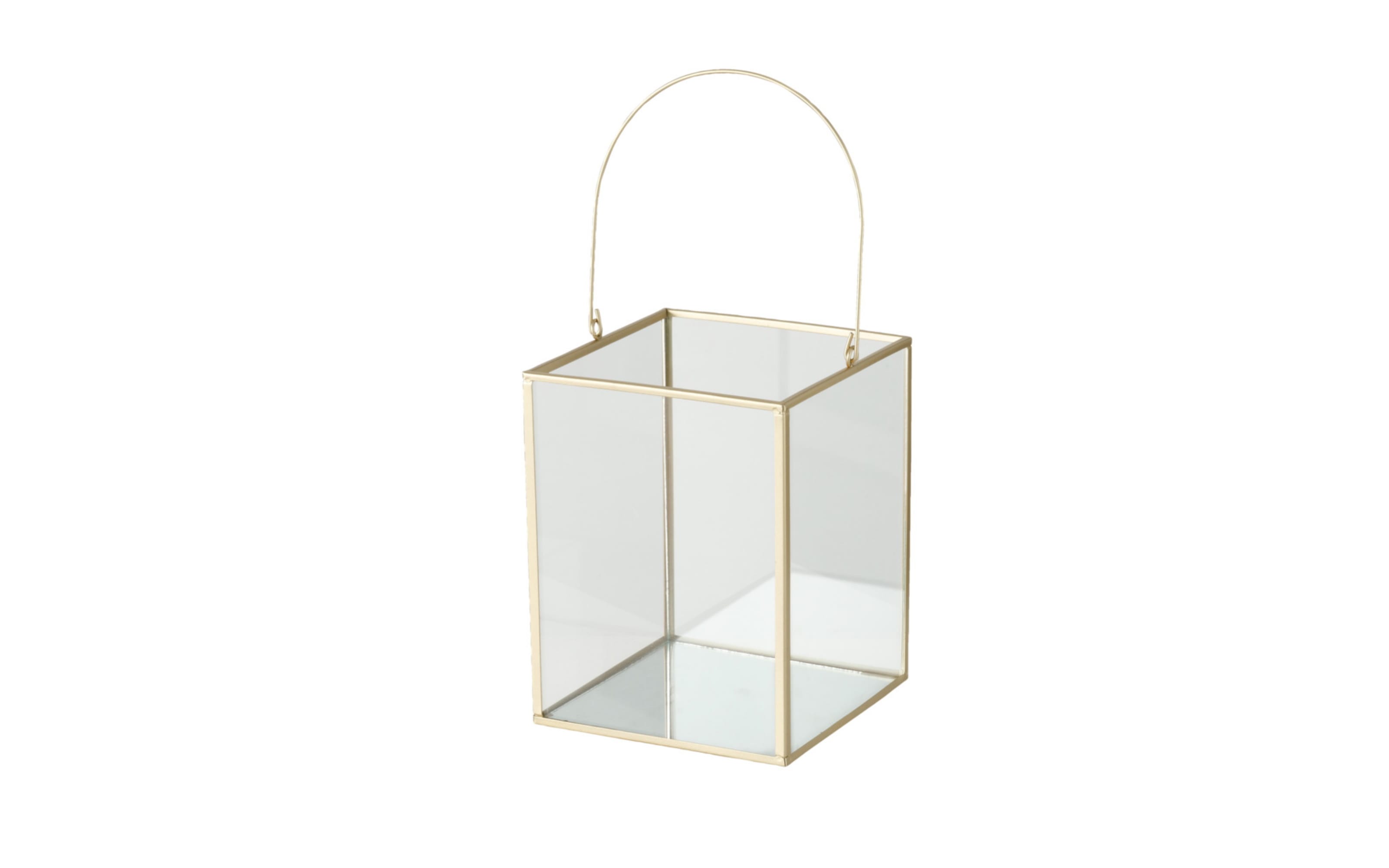 Windlicht-Set Malta, transparent/gold, 2-teilig