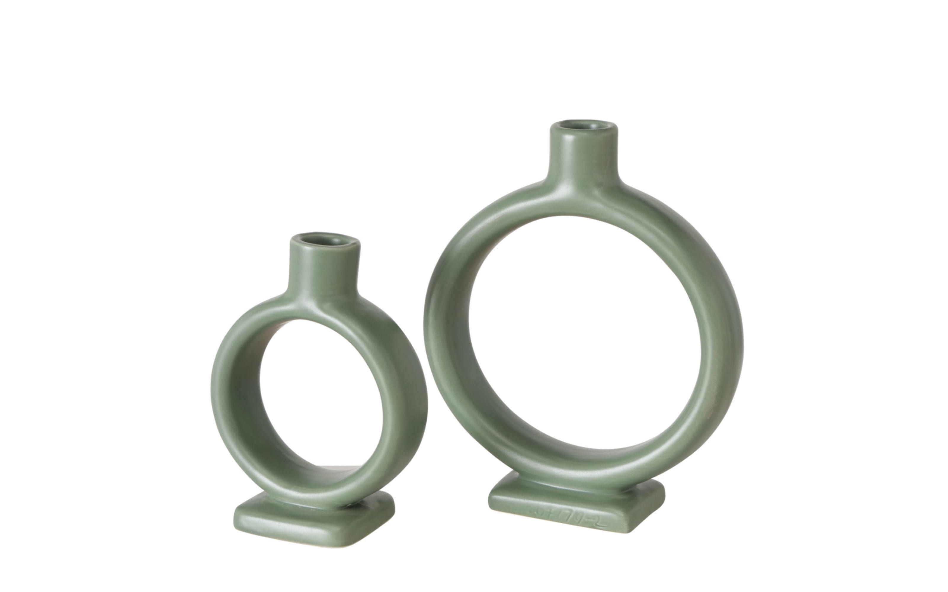 Kerzenleuchter-Set Valongo, grün, 2-teilig