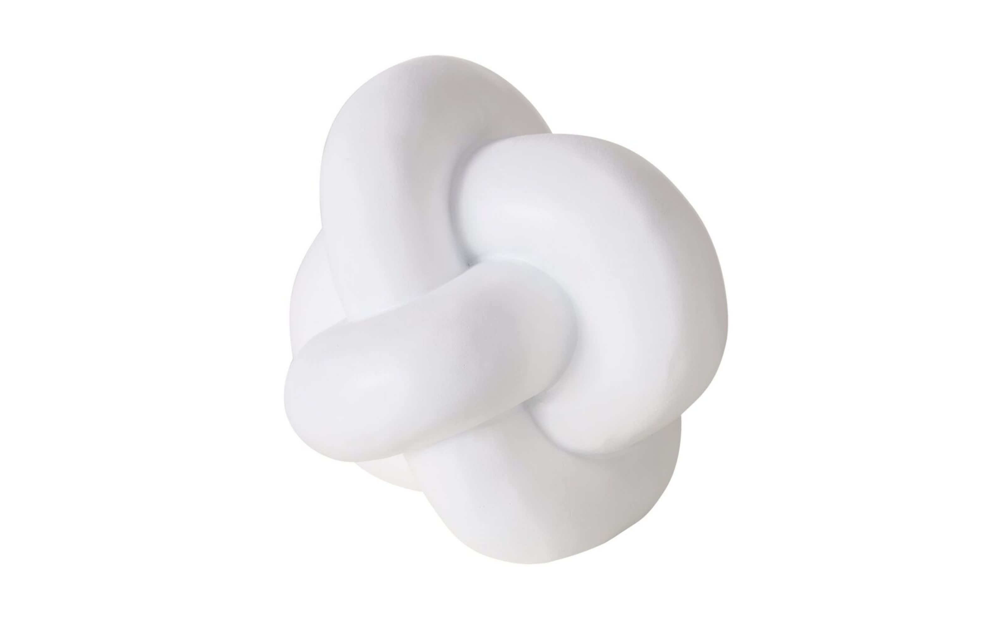 Skulptur Knotty, weiß, 15 cm