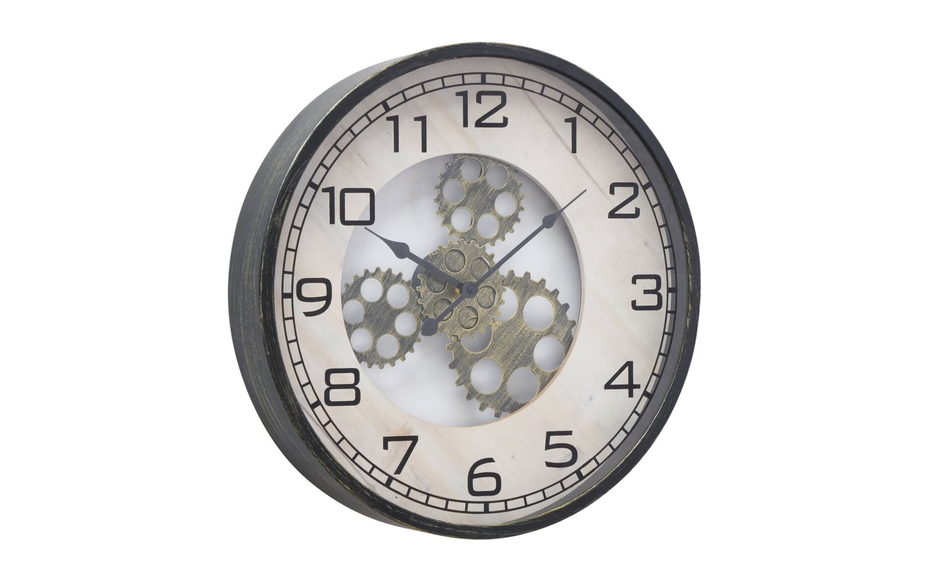 Wanduhr Industry, schwarz/beige, 48 cm