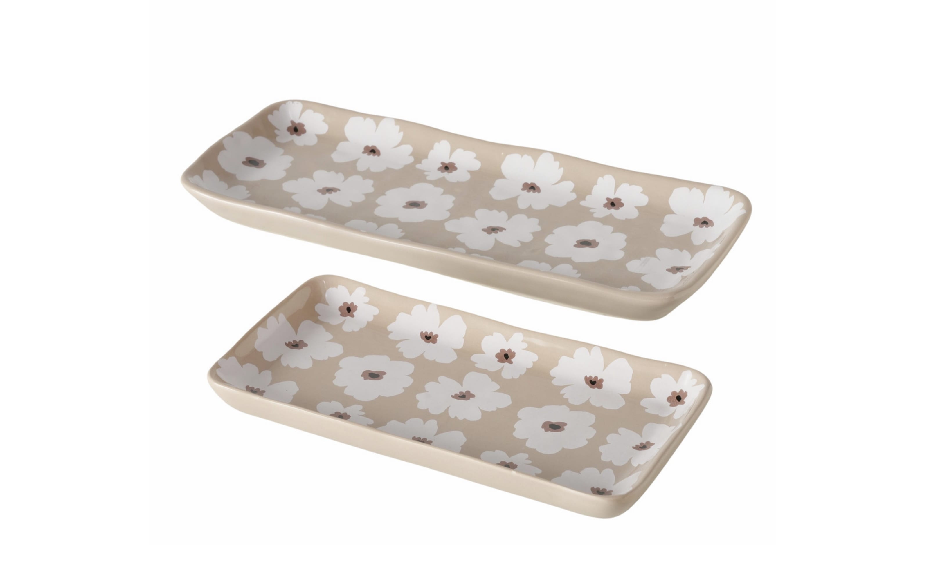 Servierplattenset Canea, beige, 2-teilig
