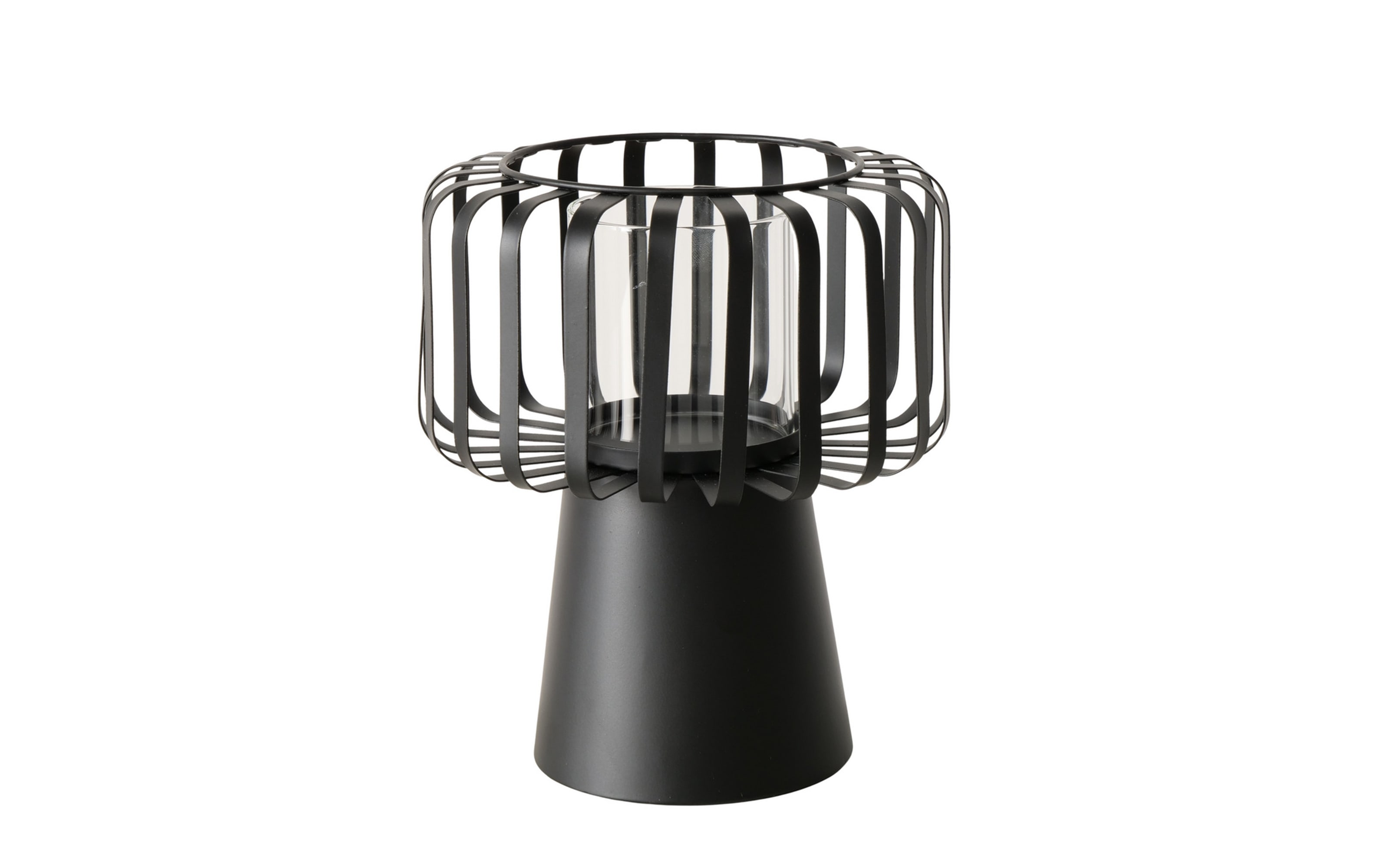 Windlicht Claudio, schwarz, 21 cm 