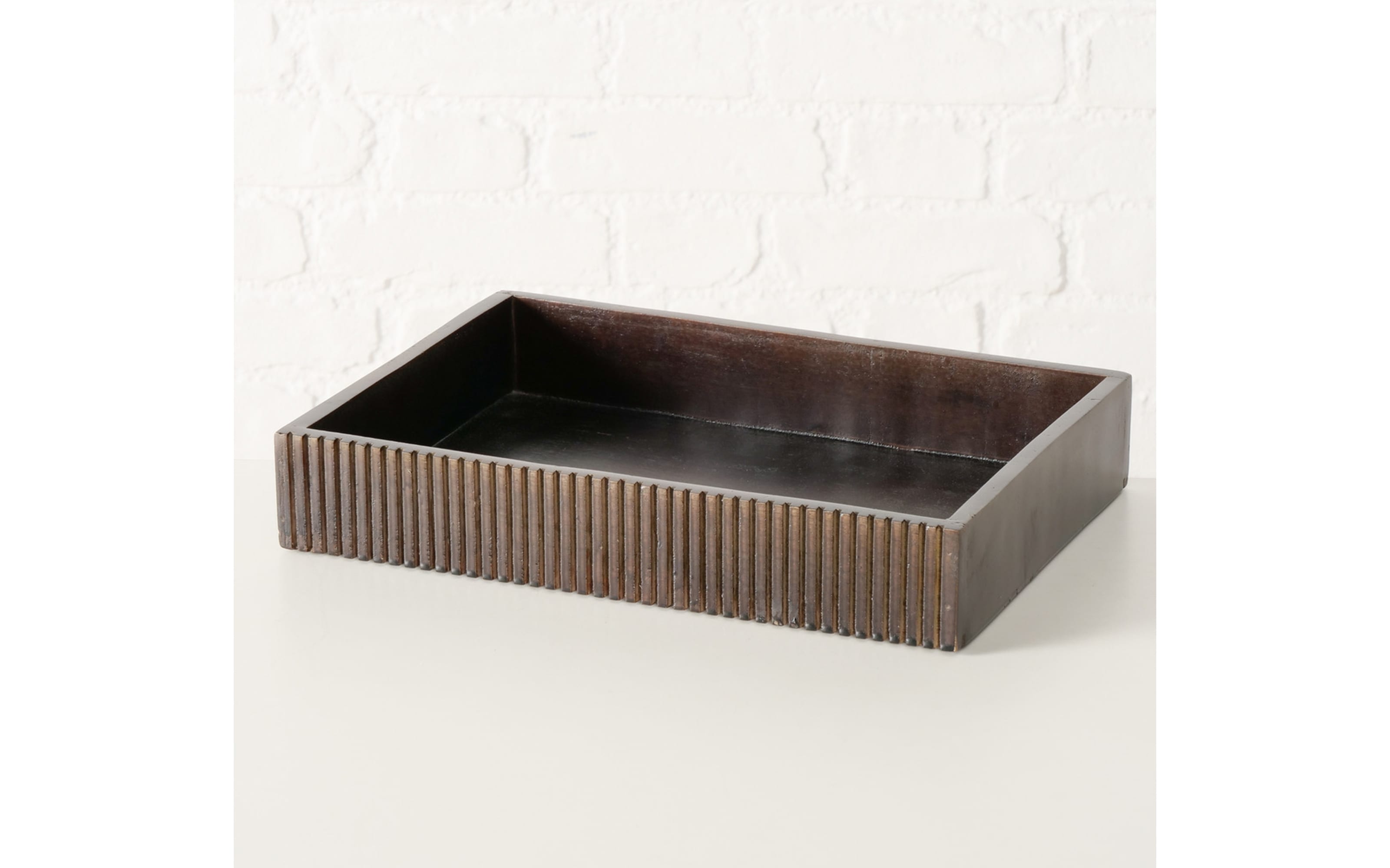 Tablett Ruvy, dunkelbraun, 25 cm
