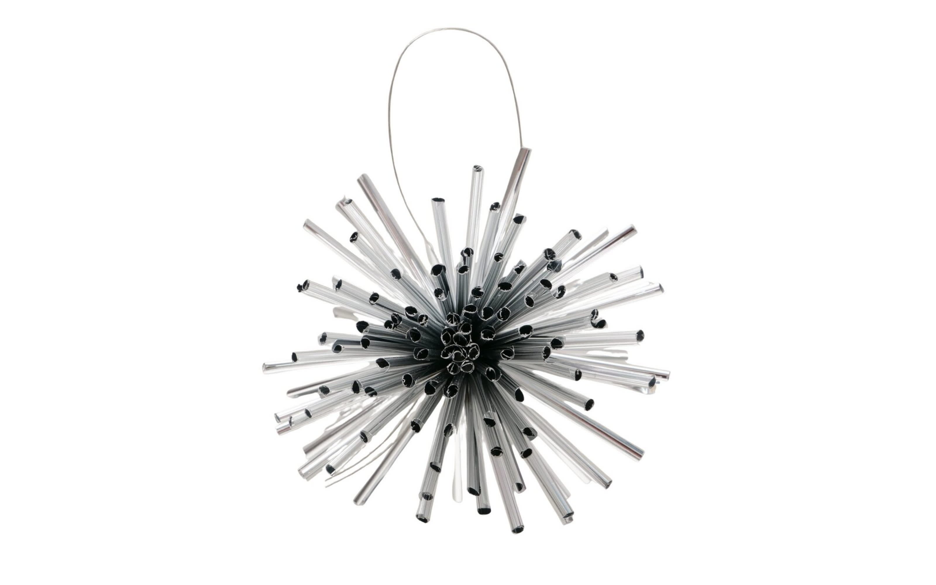 Weihnachtsanhänger Sprinkle, silber, 8 cm, 6-teilig