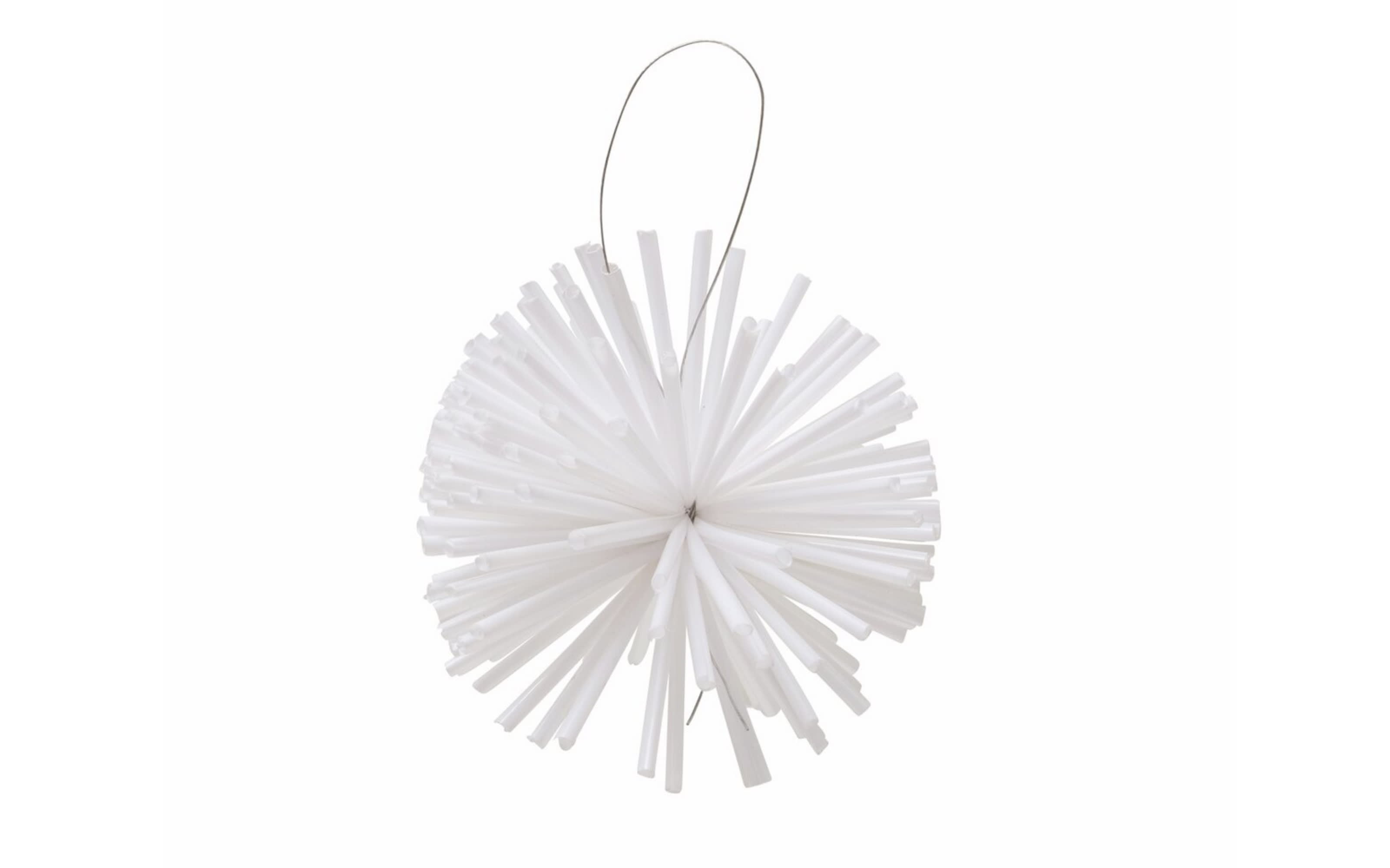 Weihnachtsanhänger Sprinkle, weiß, 8 cm, 6-teilig
