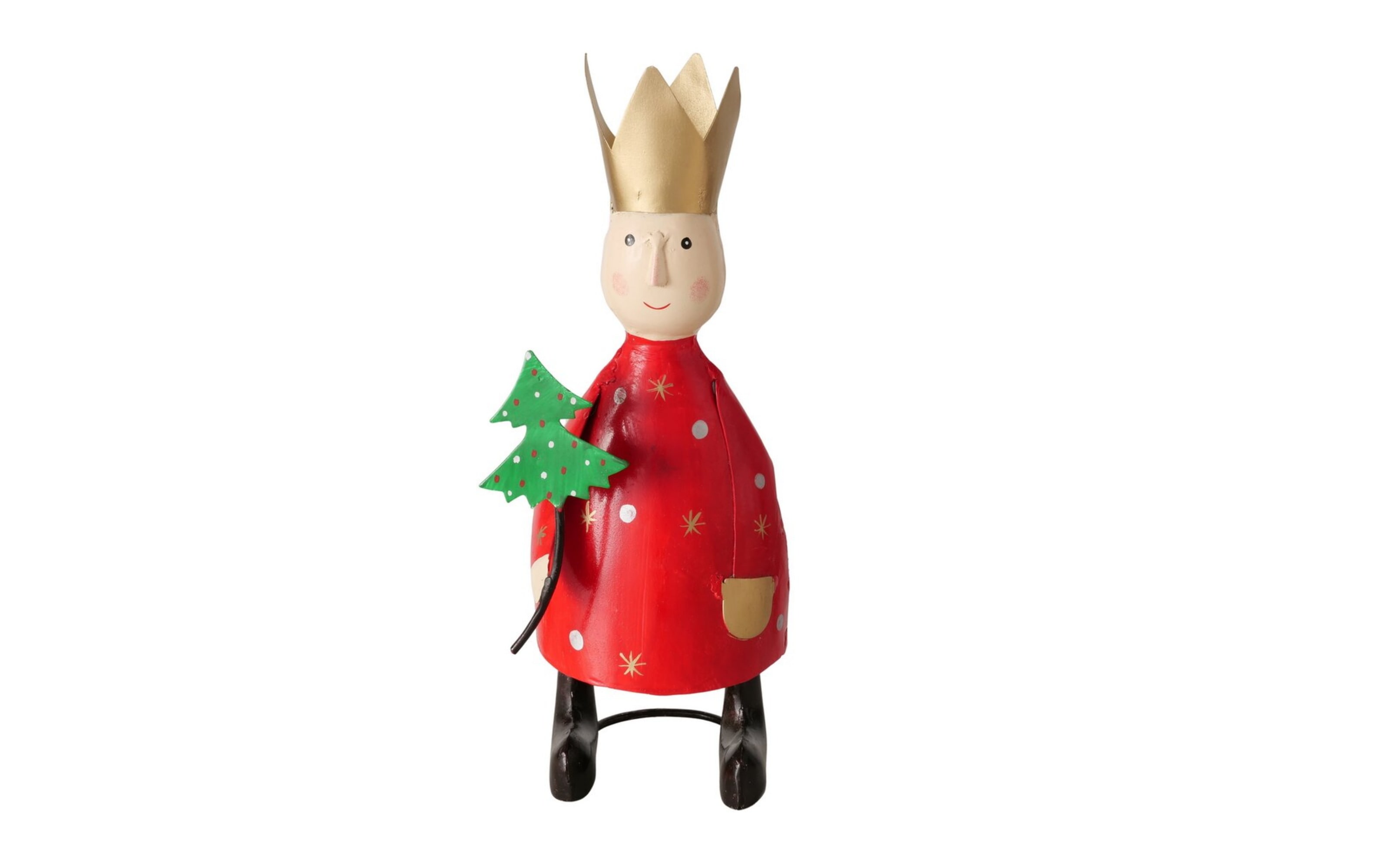 Dekofigur König, rot/grün, 27,5 cm