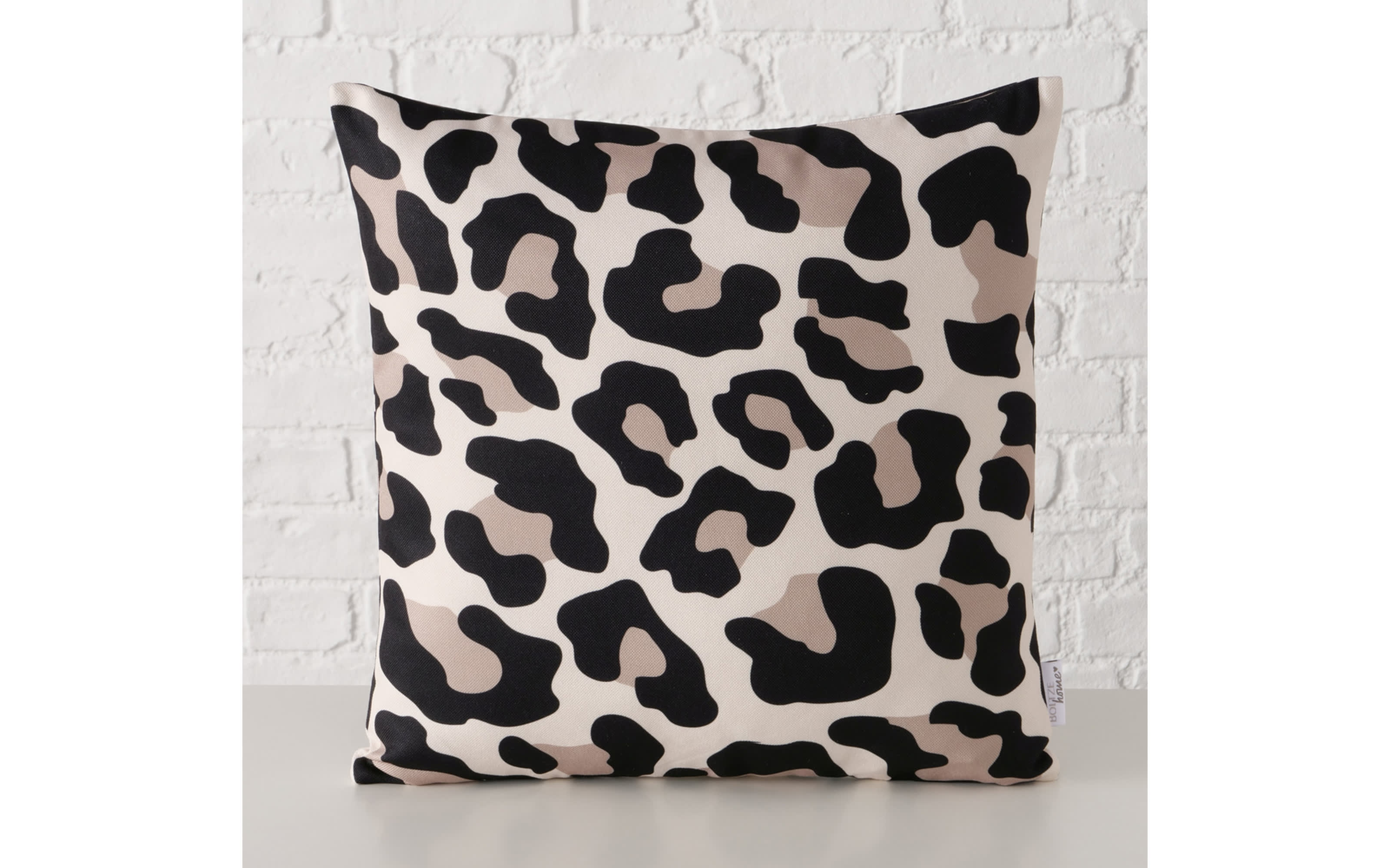 Kissen Leony, braun/schwarz, 45 x 45 cm