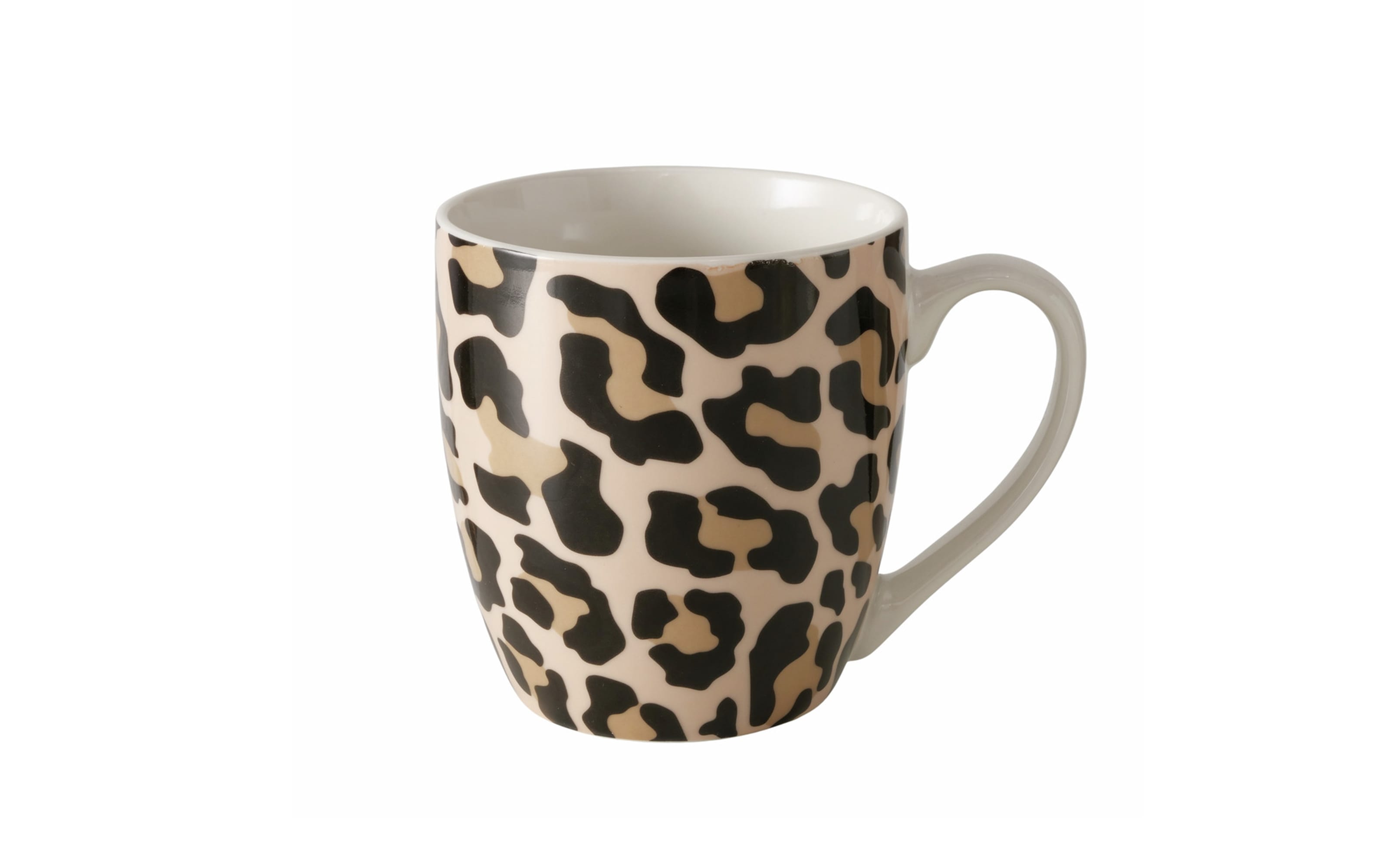 Jumbobecher Leony, schwarz/braun, 400 ml