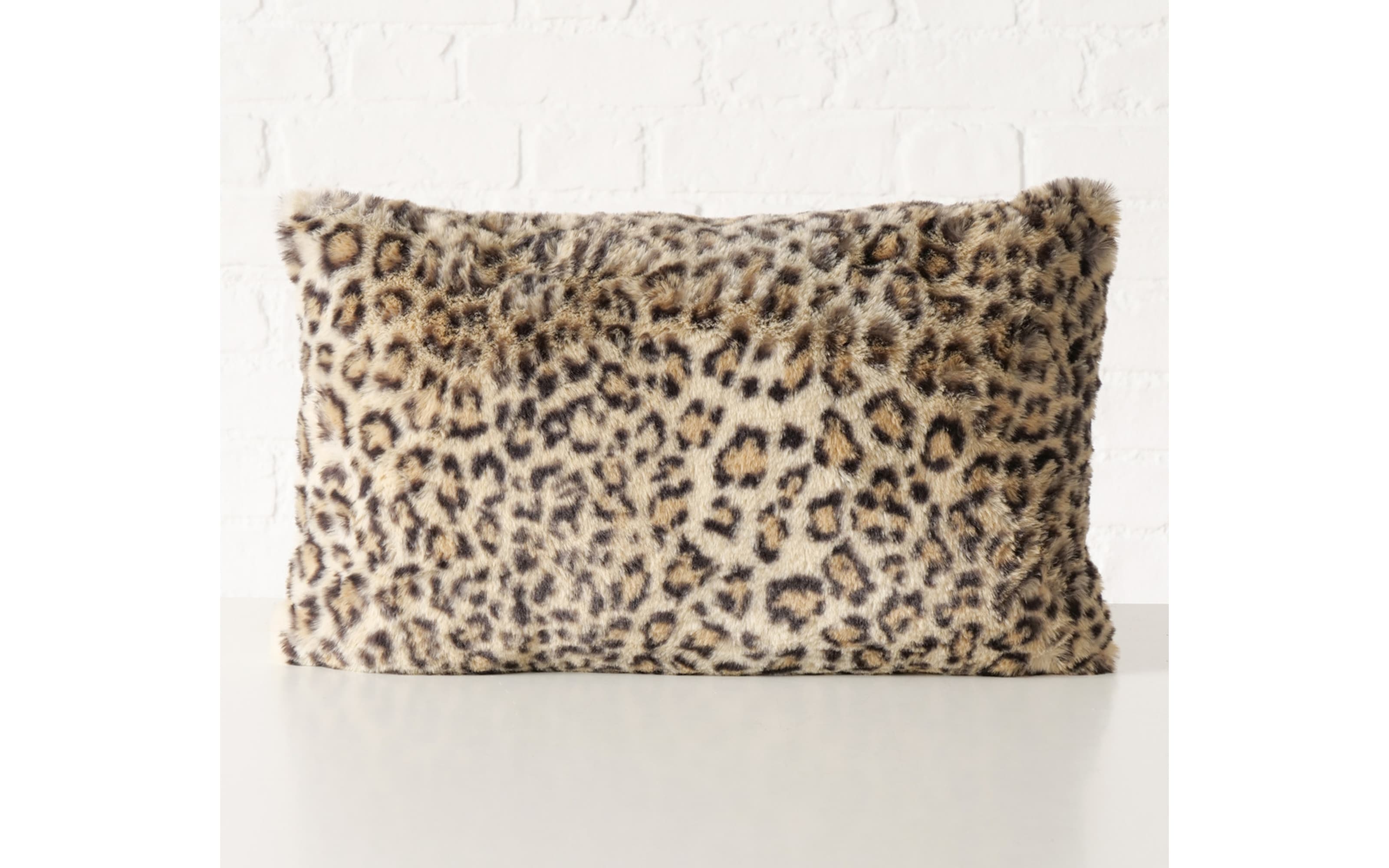 Kissen Leony, braun/schwarz, 30 x 48 cm