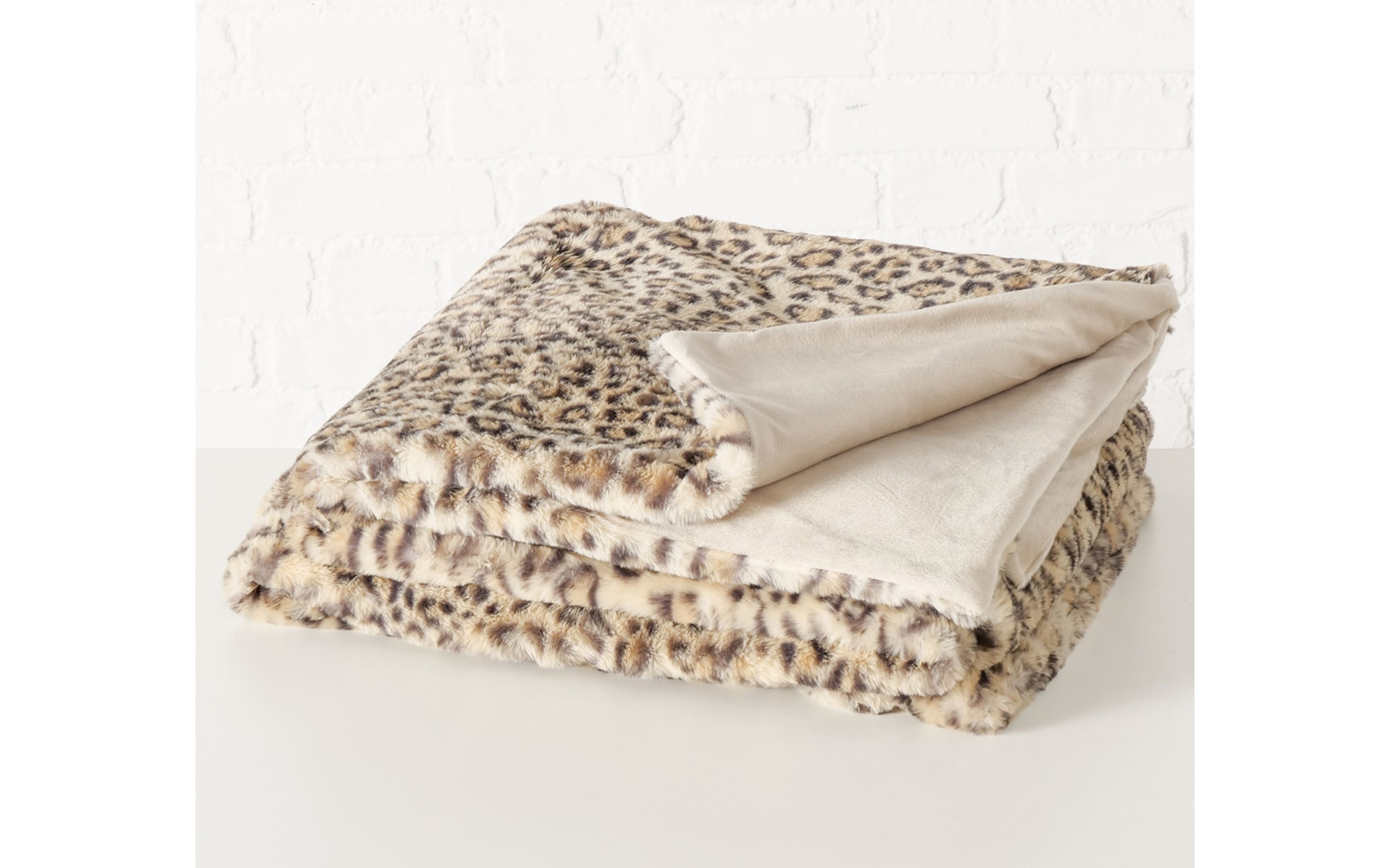 Decke Leony, beige/braun, 150 x 200 cm 