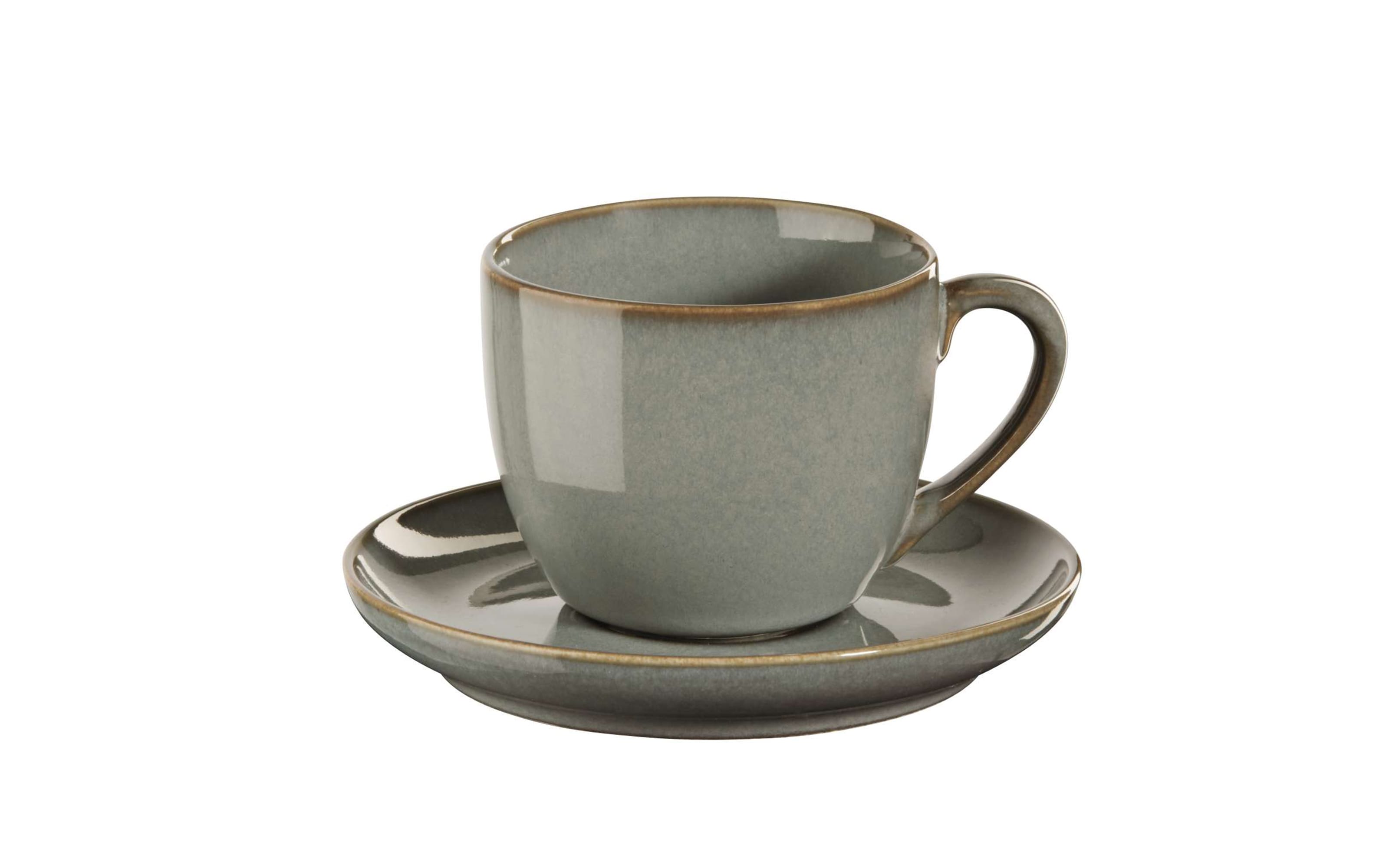 Espressotasse mit Unterteller saisons eucalyptus, 6,7 cm