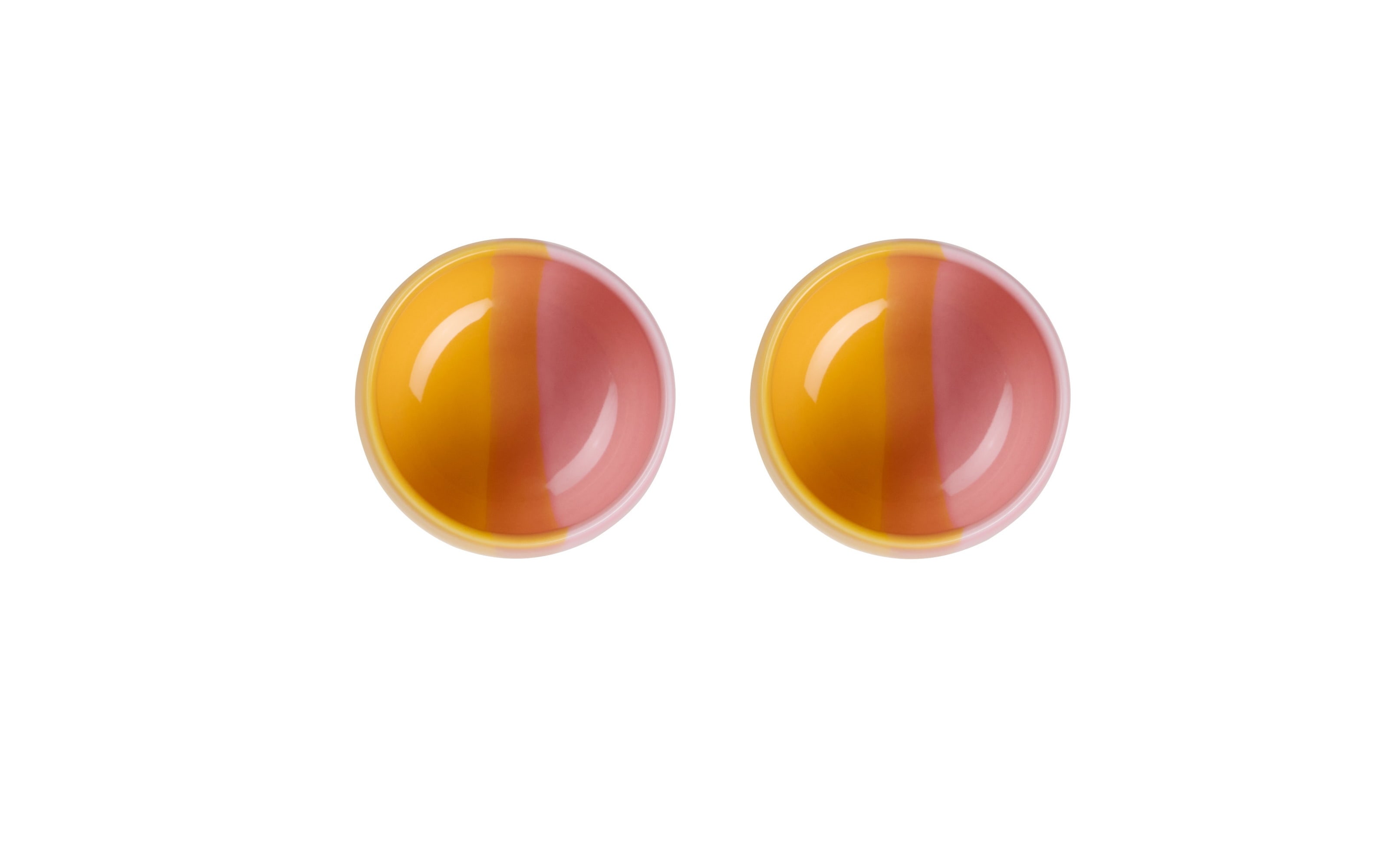Eierbecher Joy, gelb/rosa, 2-teilig