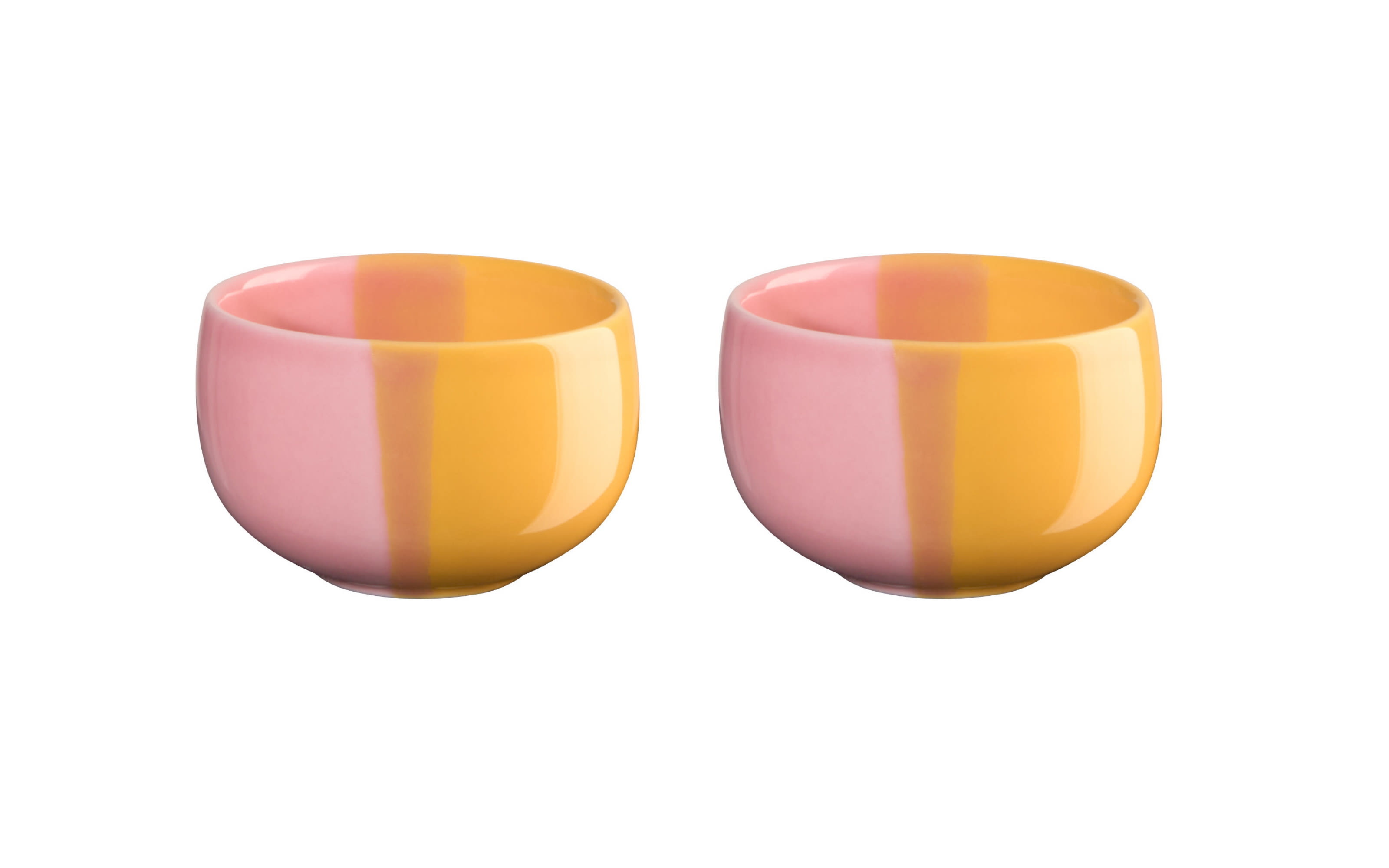 Eierbecher Joy, gelb/rosa, 2-teilig