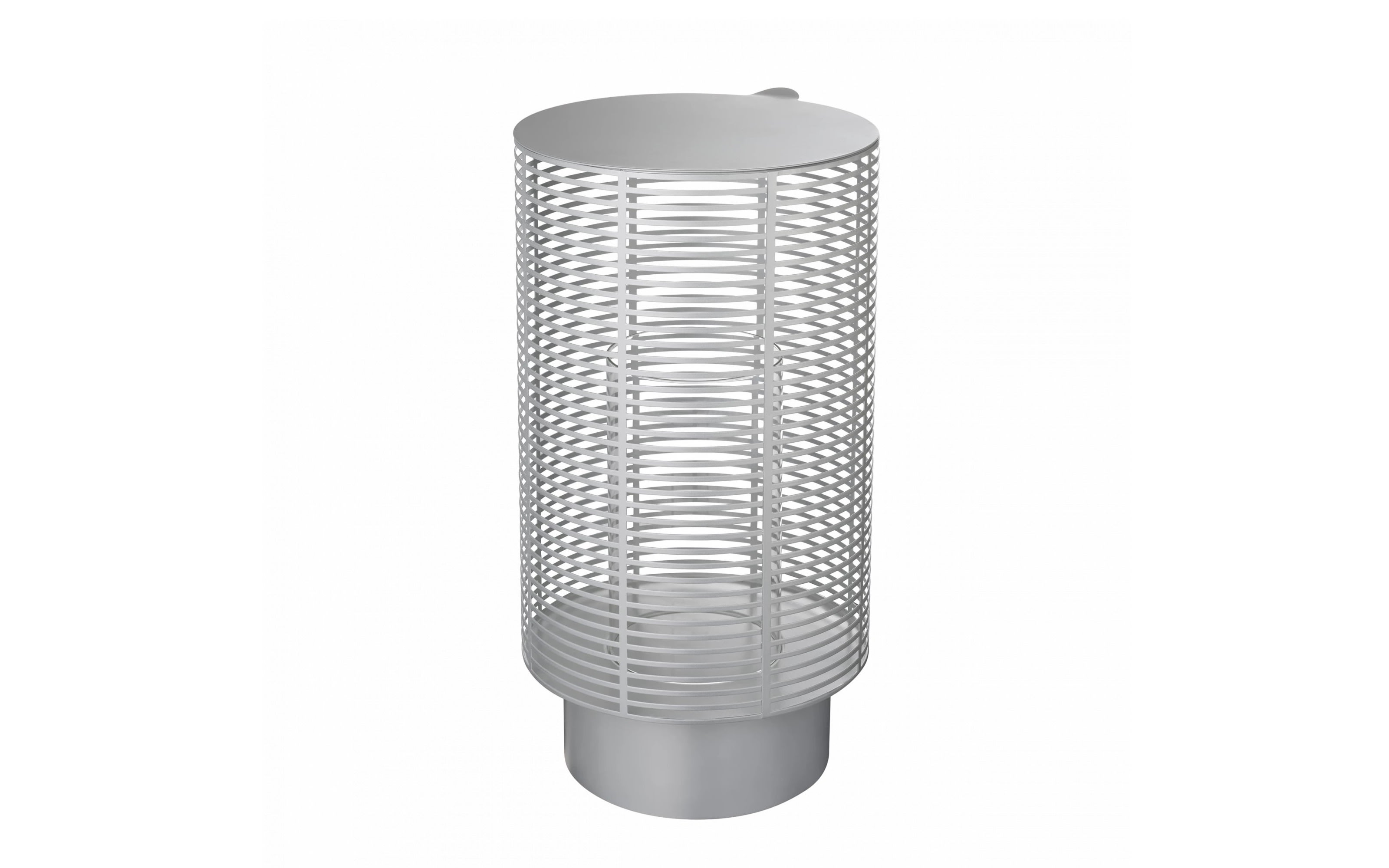 Laterne Olea, Edelstahl pulverbeschichtet, silber, 48 cm