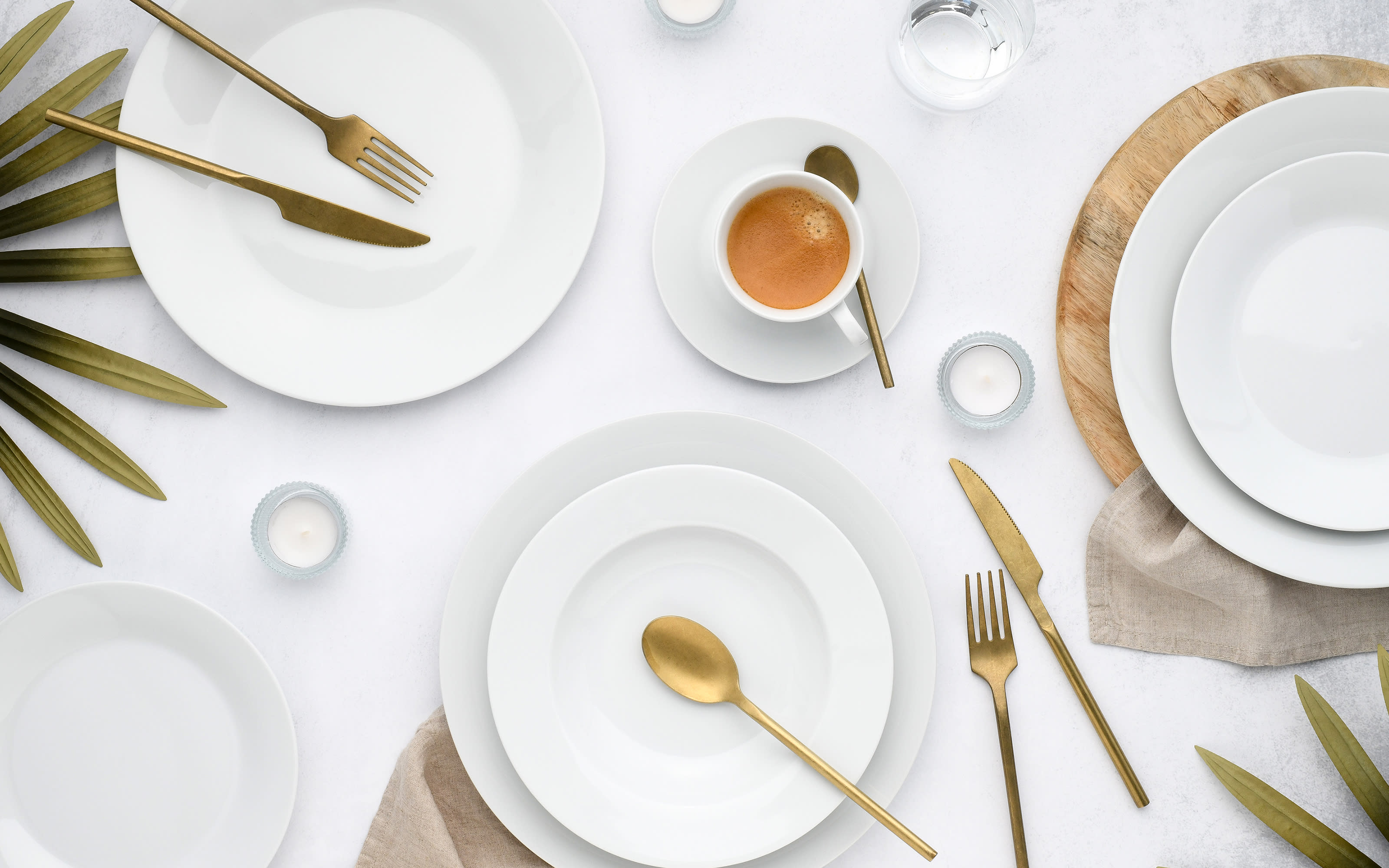 Kaffeeservice Base, weiß, 18-teilig 