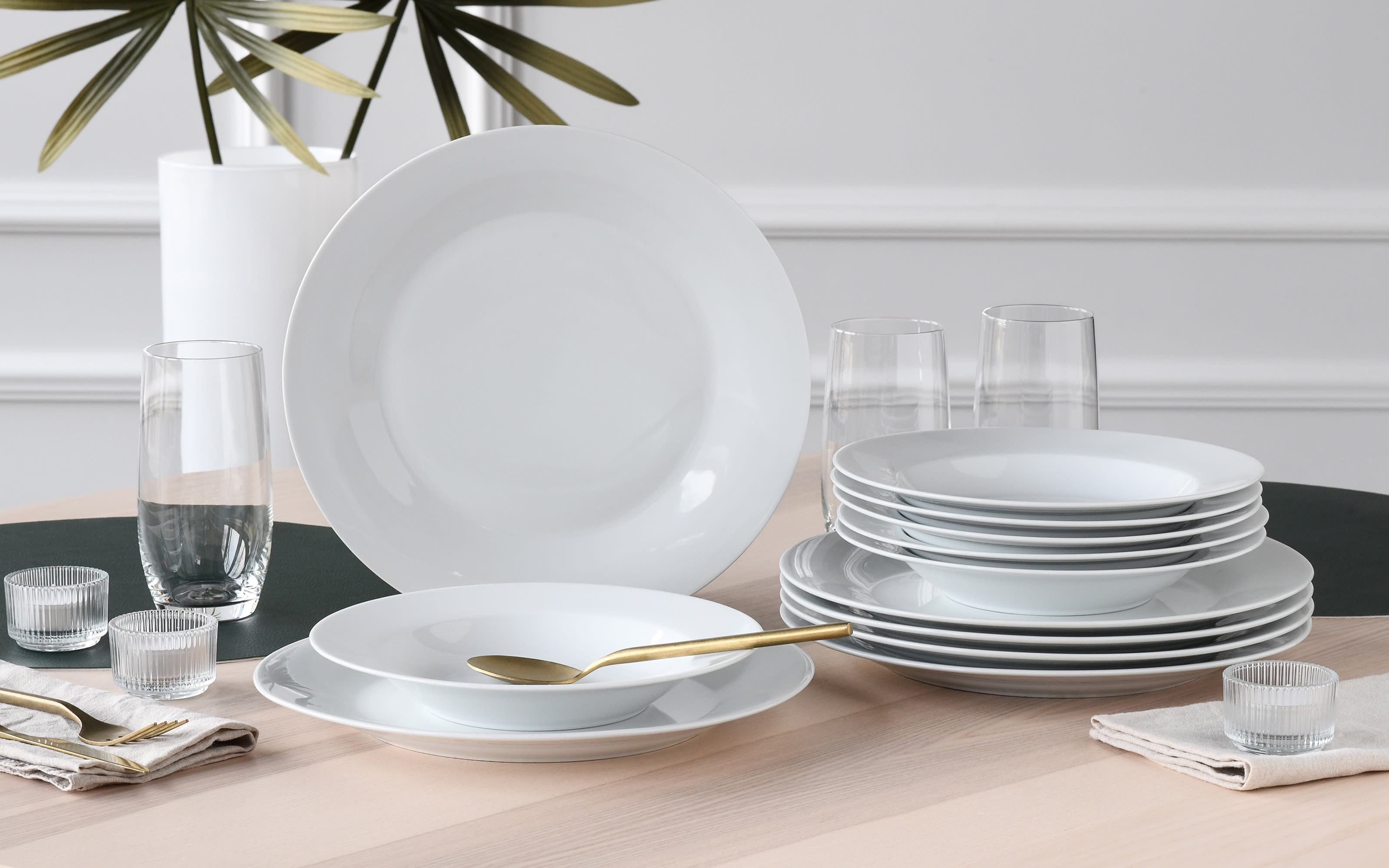 Tafelservice Base, weiß, 12-teilig 