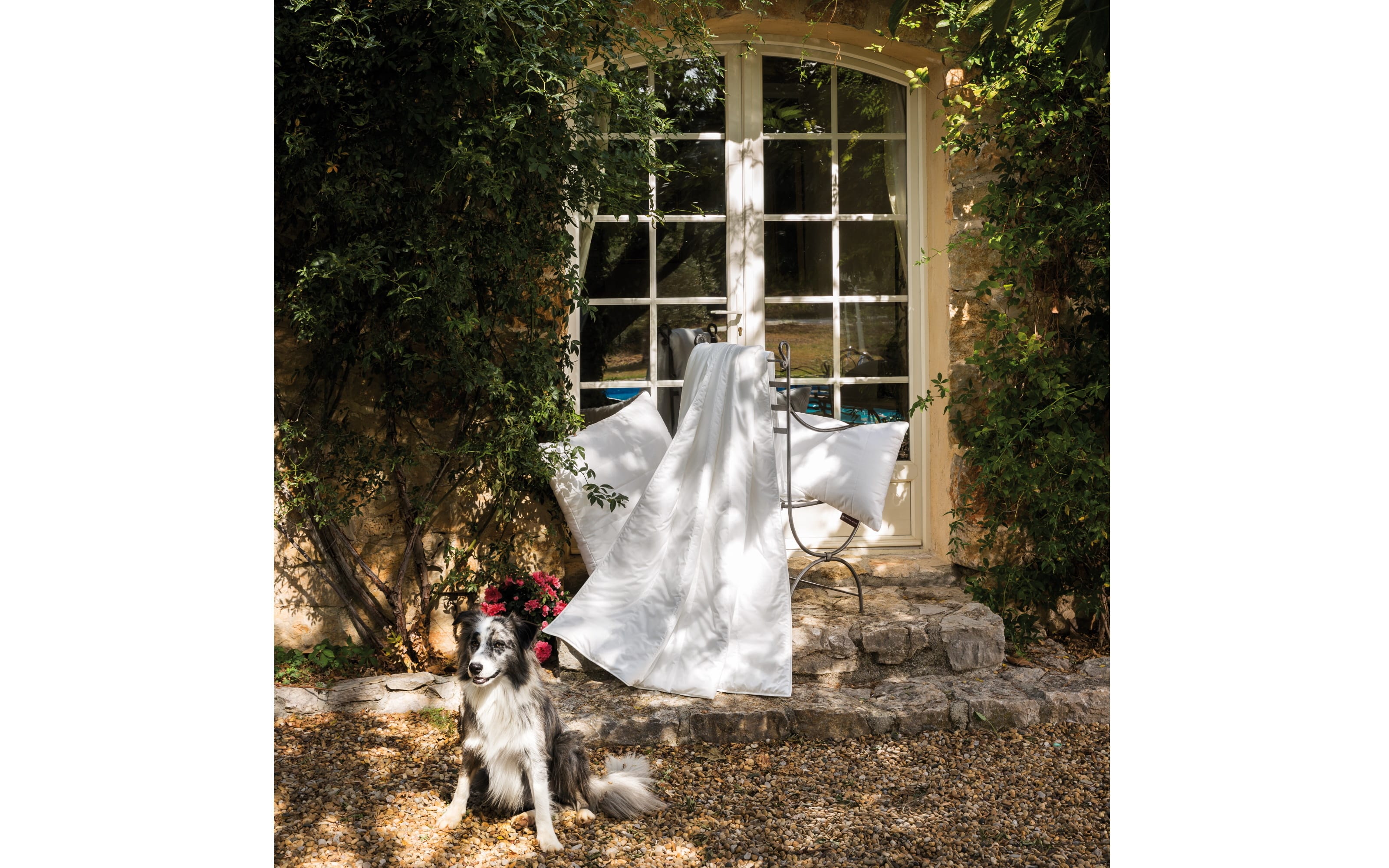 Sommerbett Extra Silk & Leinen, weiß, 135 x 200 cm