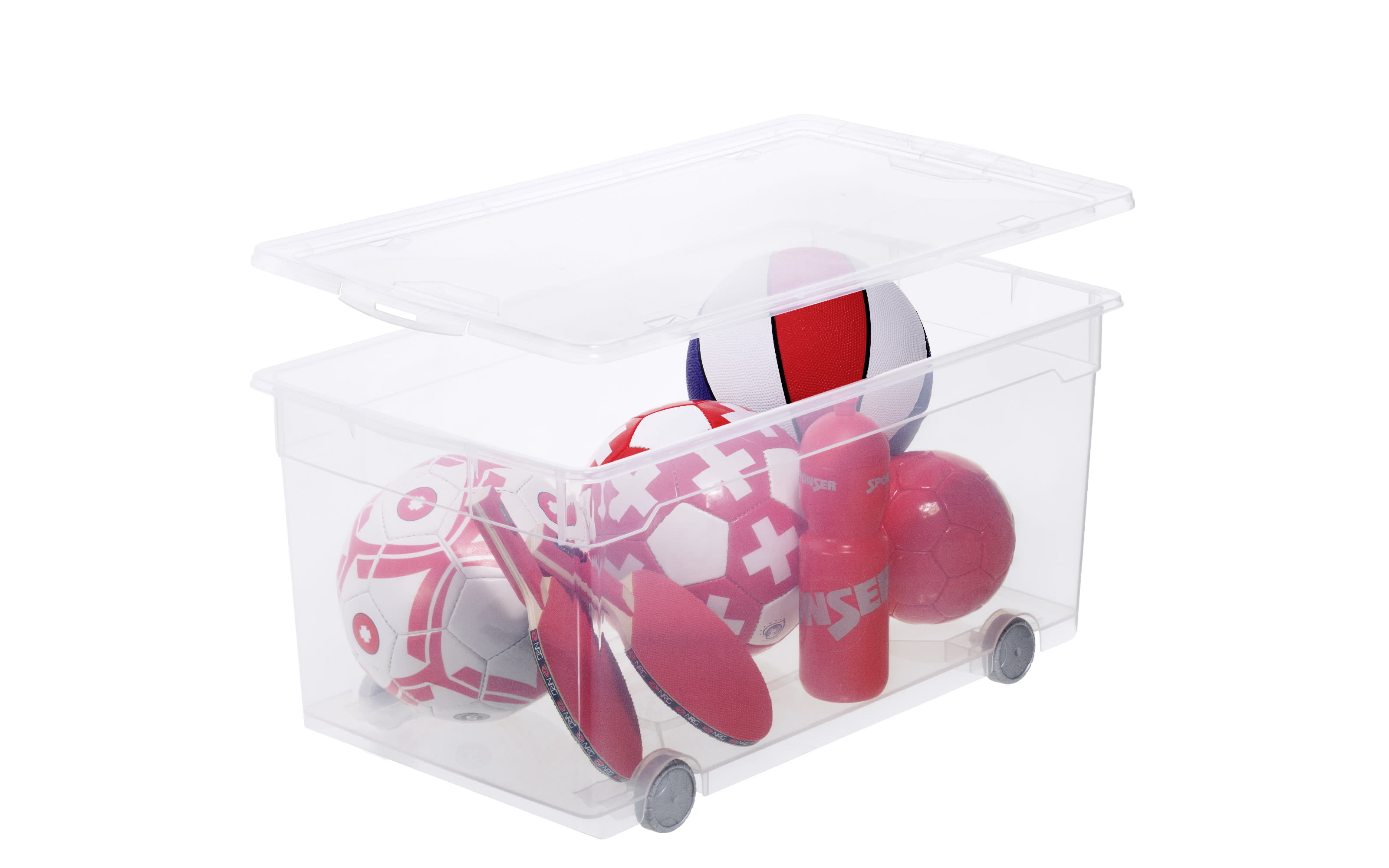Clearbox Roller in transparent, 63 L