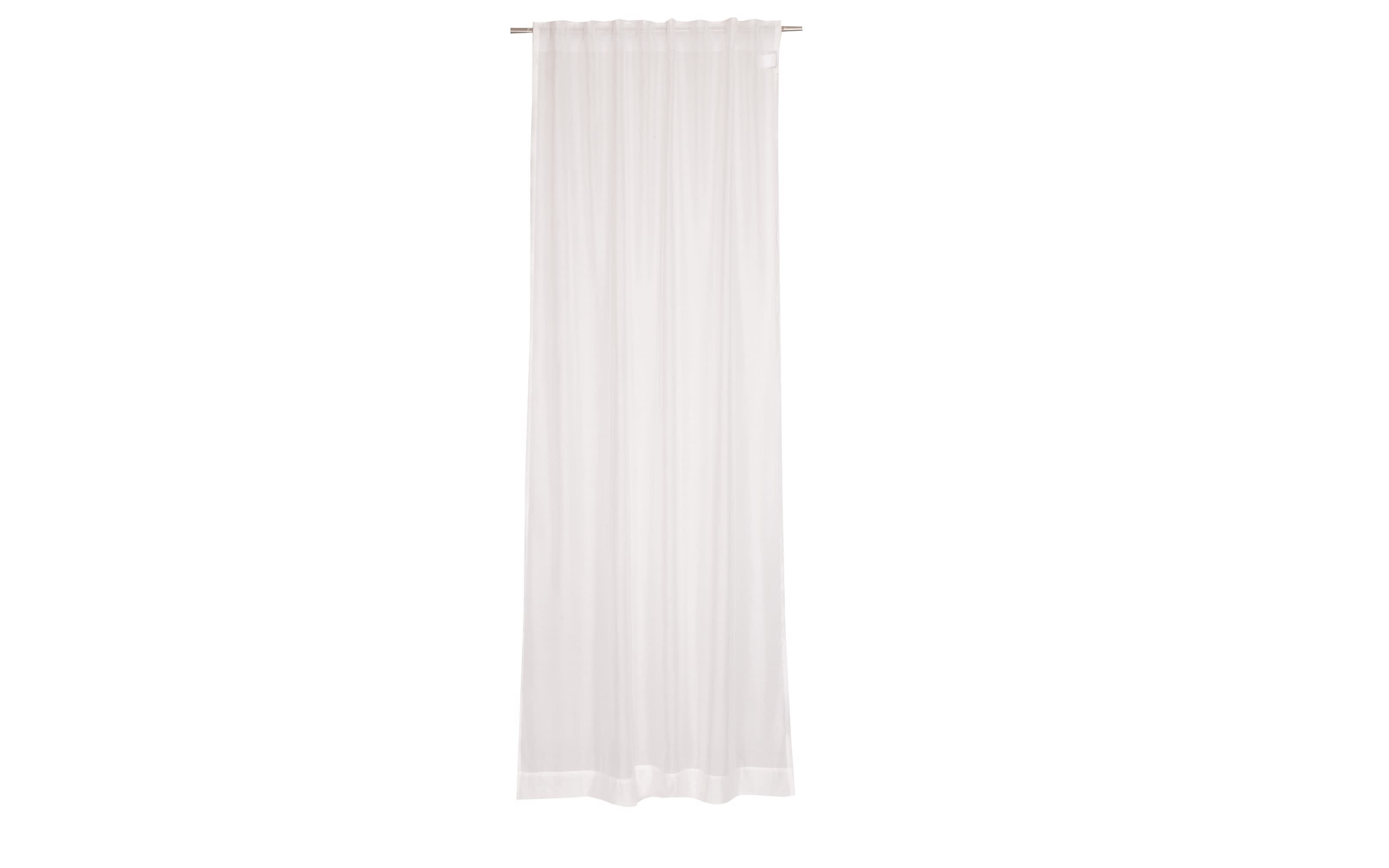 Vorhang mit verdeckter Schlaufe Solid, Polyester, offwhite, 130 x 250 cm