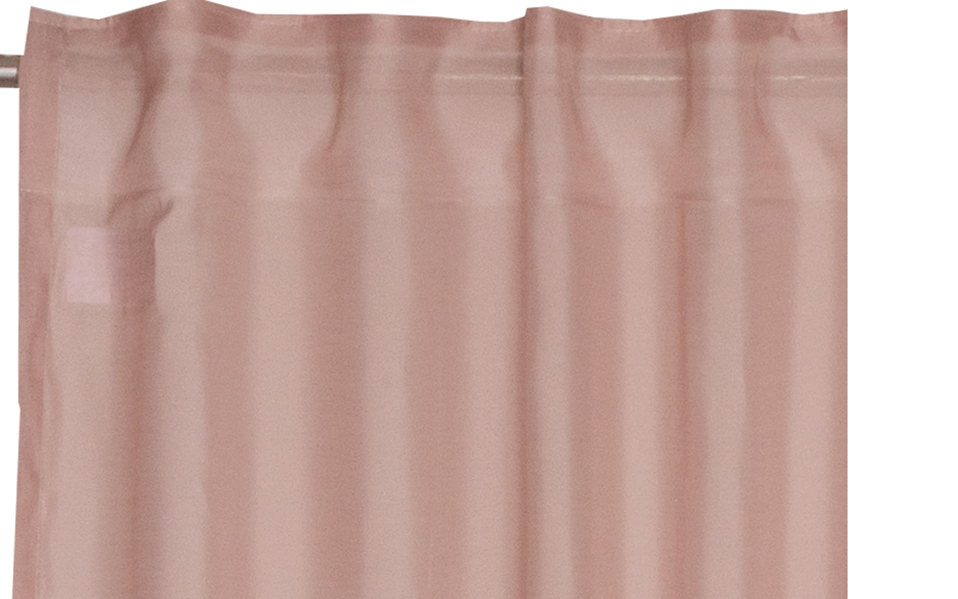 Vorhang mit verdeckter Schlaufe Solid, Polyester, rose, 130 x 250 cm