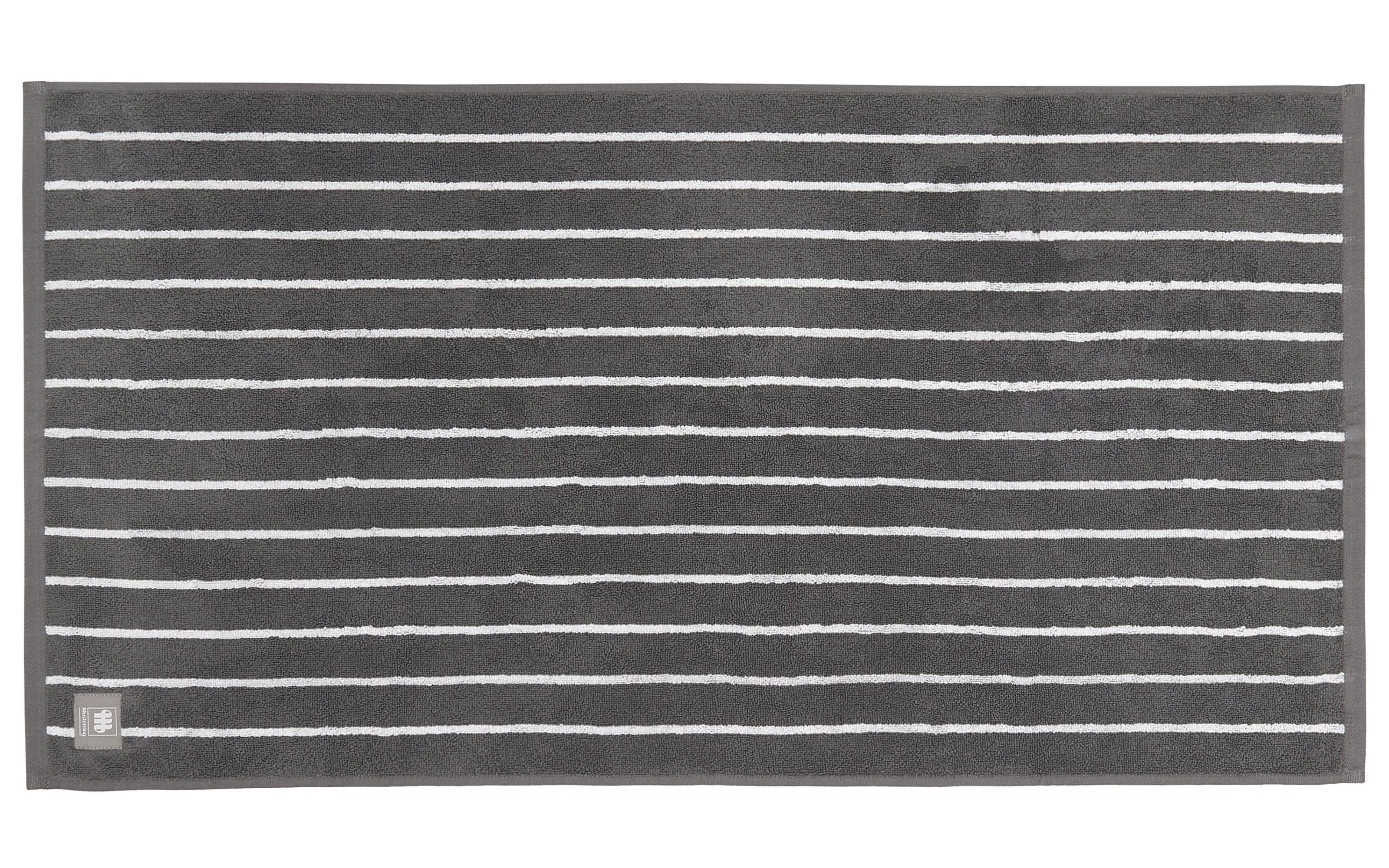 Handtuch Needlestripe, anthrazit, 50 x 100 cm