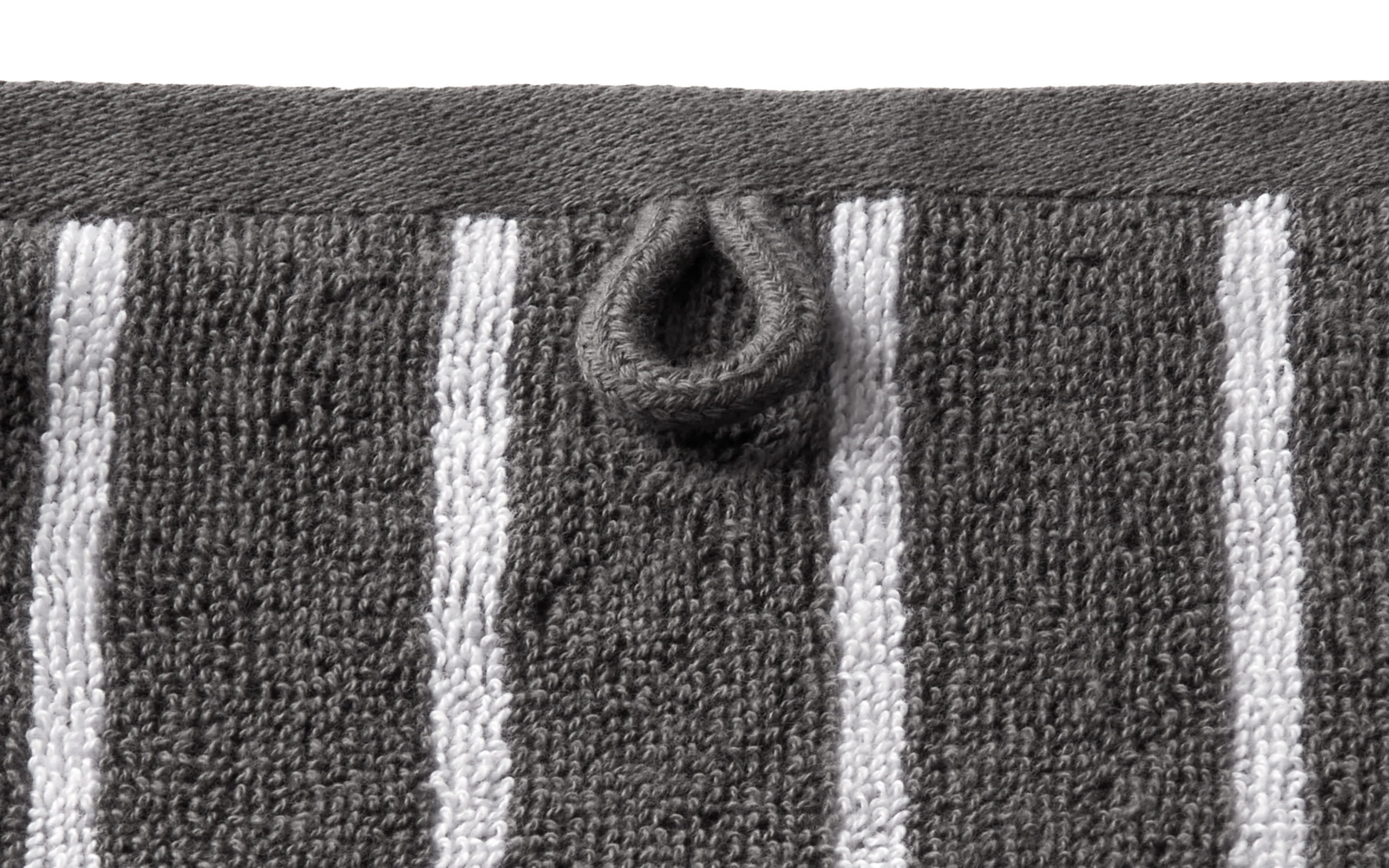 Handtuch Needlestripe, anthrazit, 50 x 100 cm