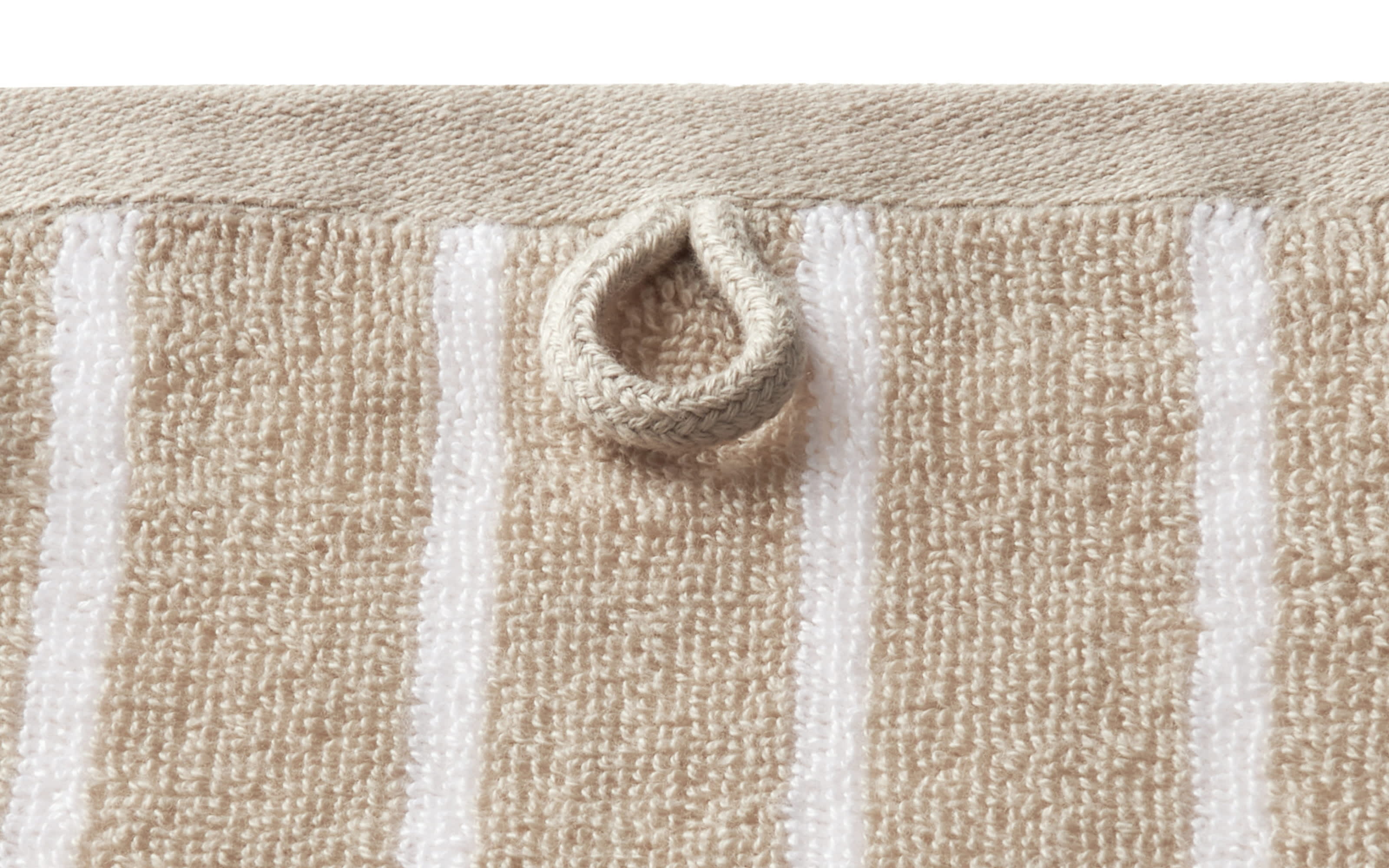 Handtuch Needlestripe, beige, 50 x 100 cm