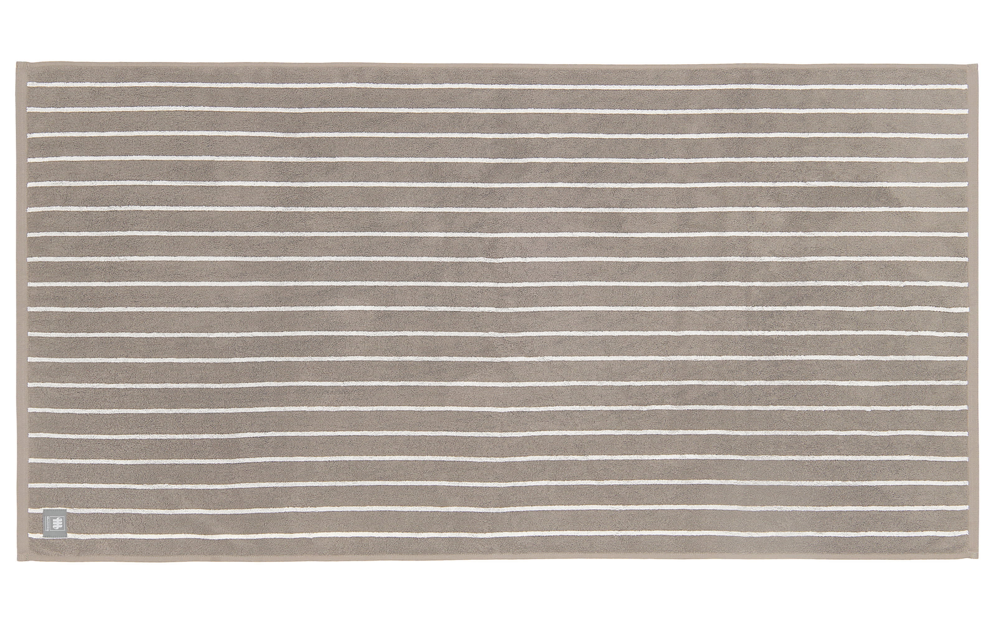 Duschtuch mit Needlestripe, grau, 70 x 140 cm