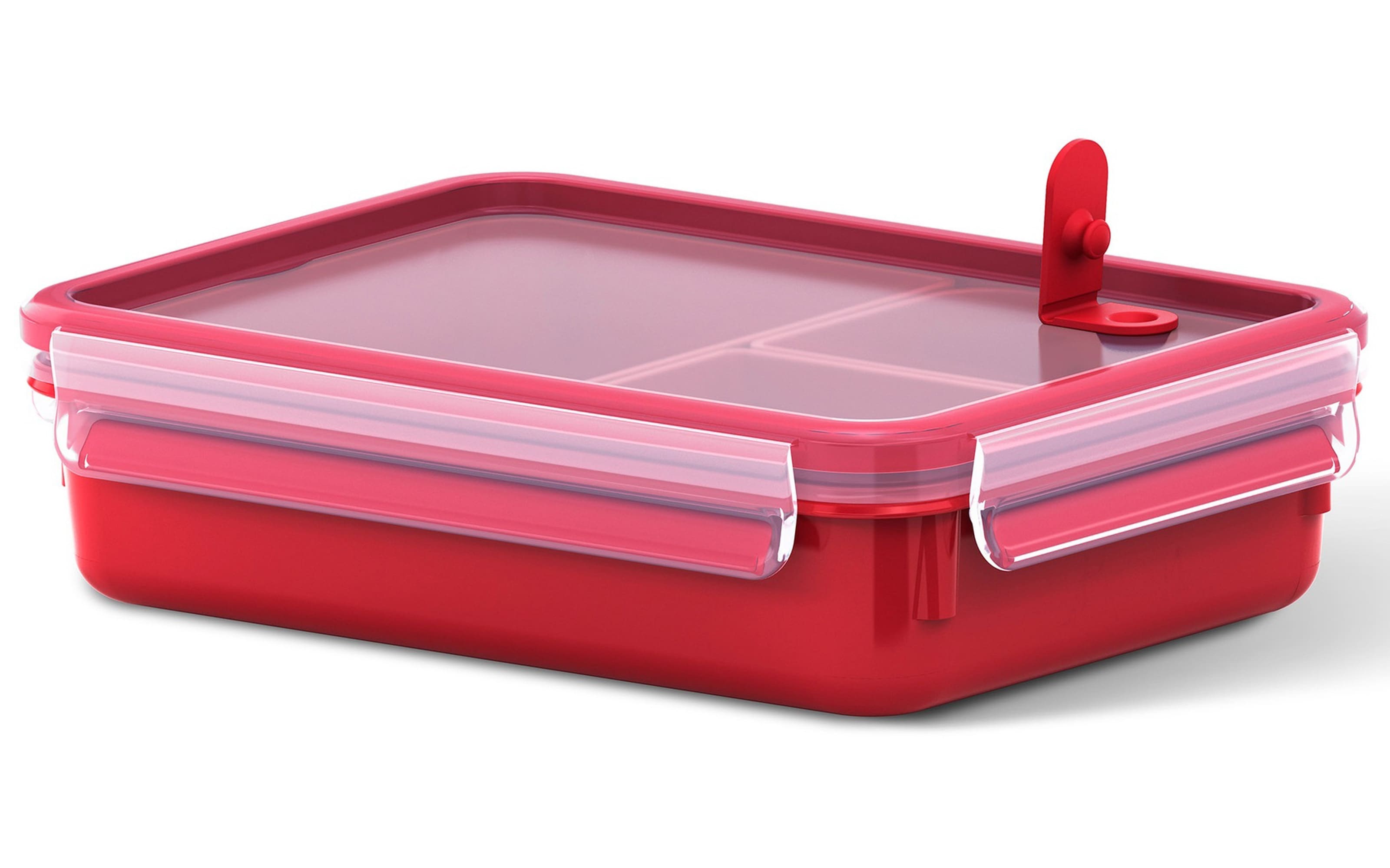 Frischhaltedose mit Einsatz Clip & Micro in rot, 1,2 l
