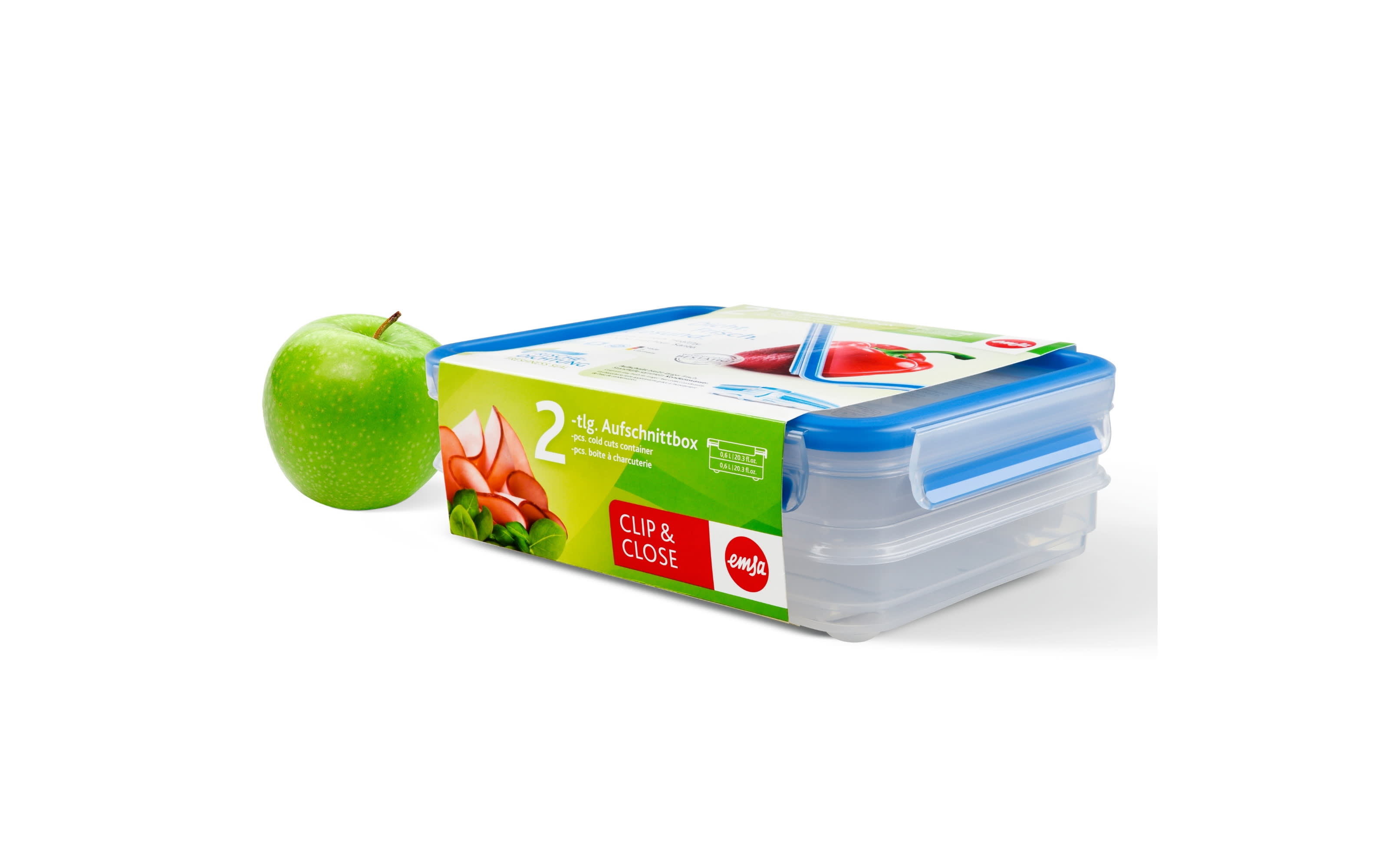 Clip & Close Aufschnittbox, 2 x 0,6 L