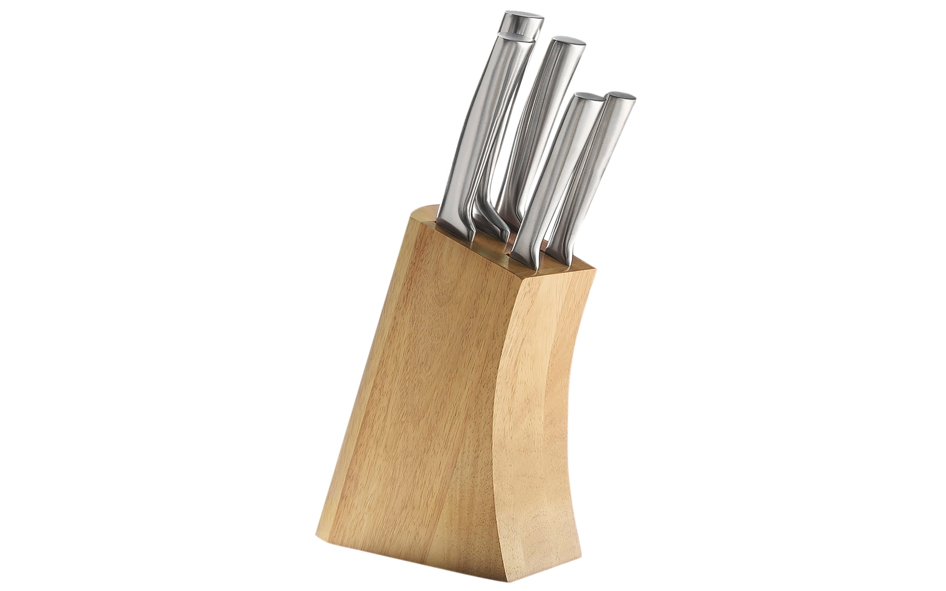 Steel New aus 6 online Messerblock kaufen Hardeck bei teilig Design Massivholz,