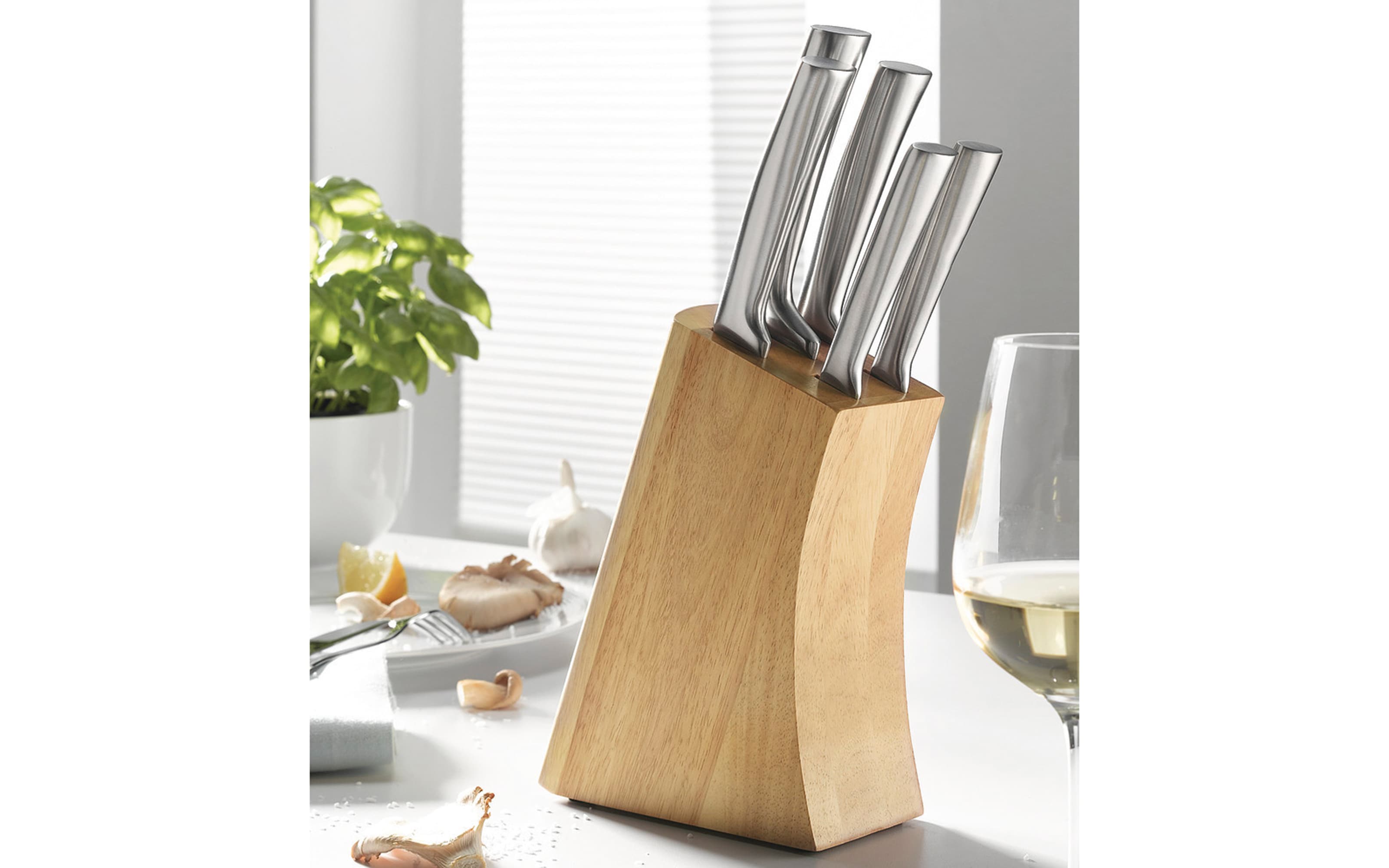Hardeck online Messerblock teilig aus New kaufen 6 Steel Design Massivholz, bei