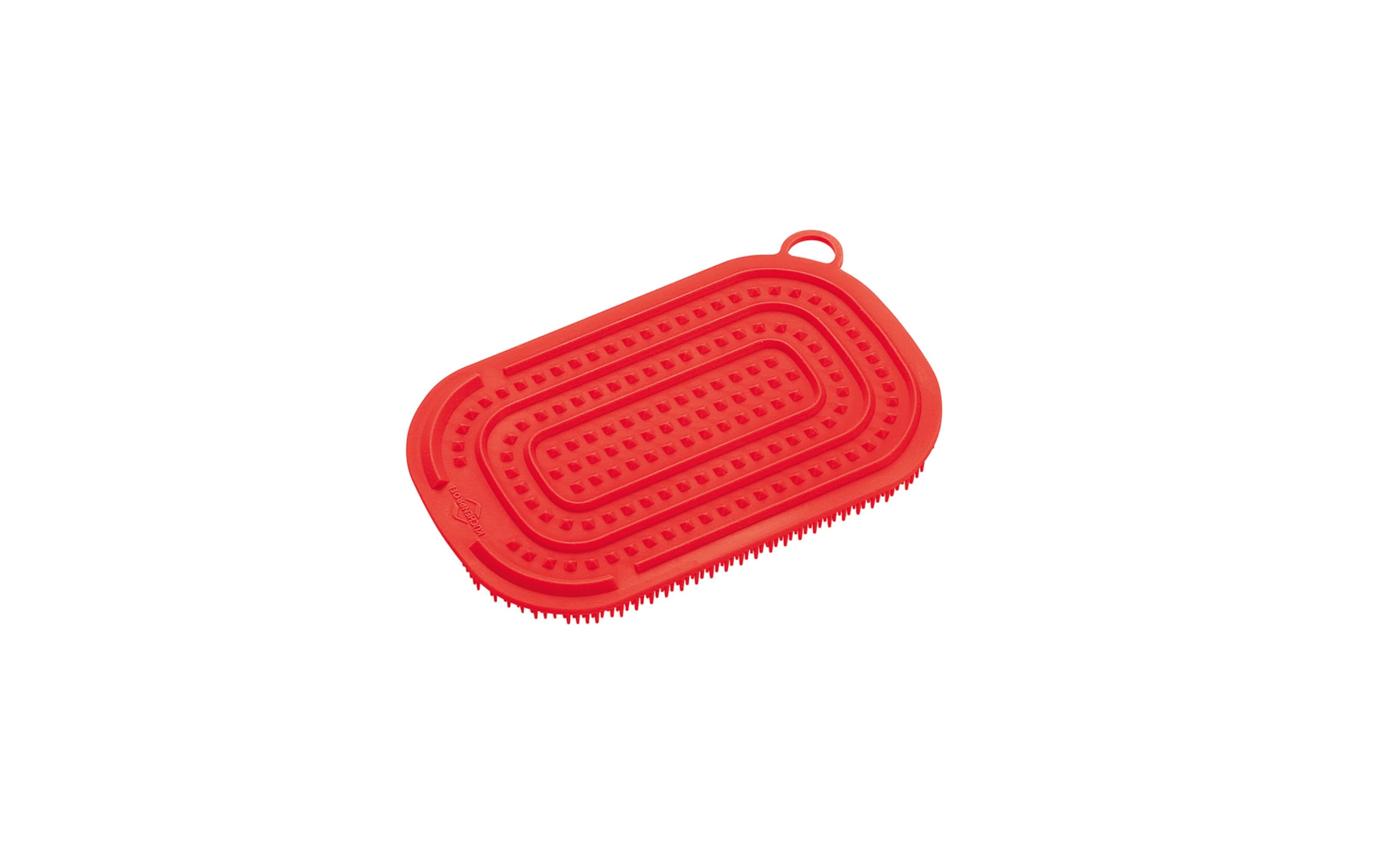 Silikonschwamm in rot, 13 cm x 8 cm