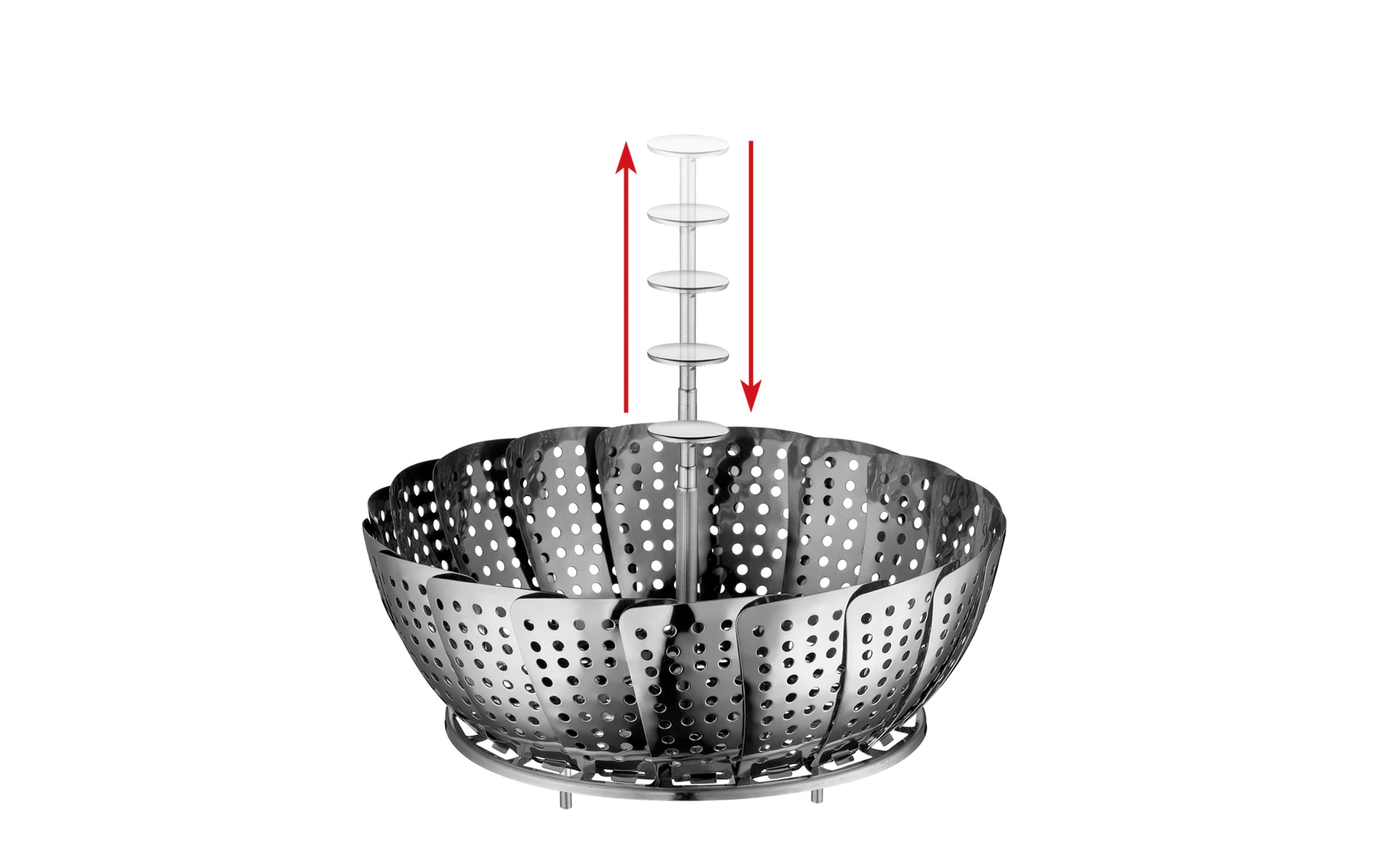 Dämpfeinsatz aus Edelstahl, 20 cm