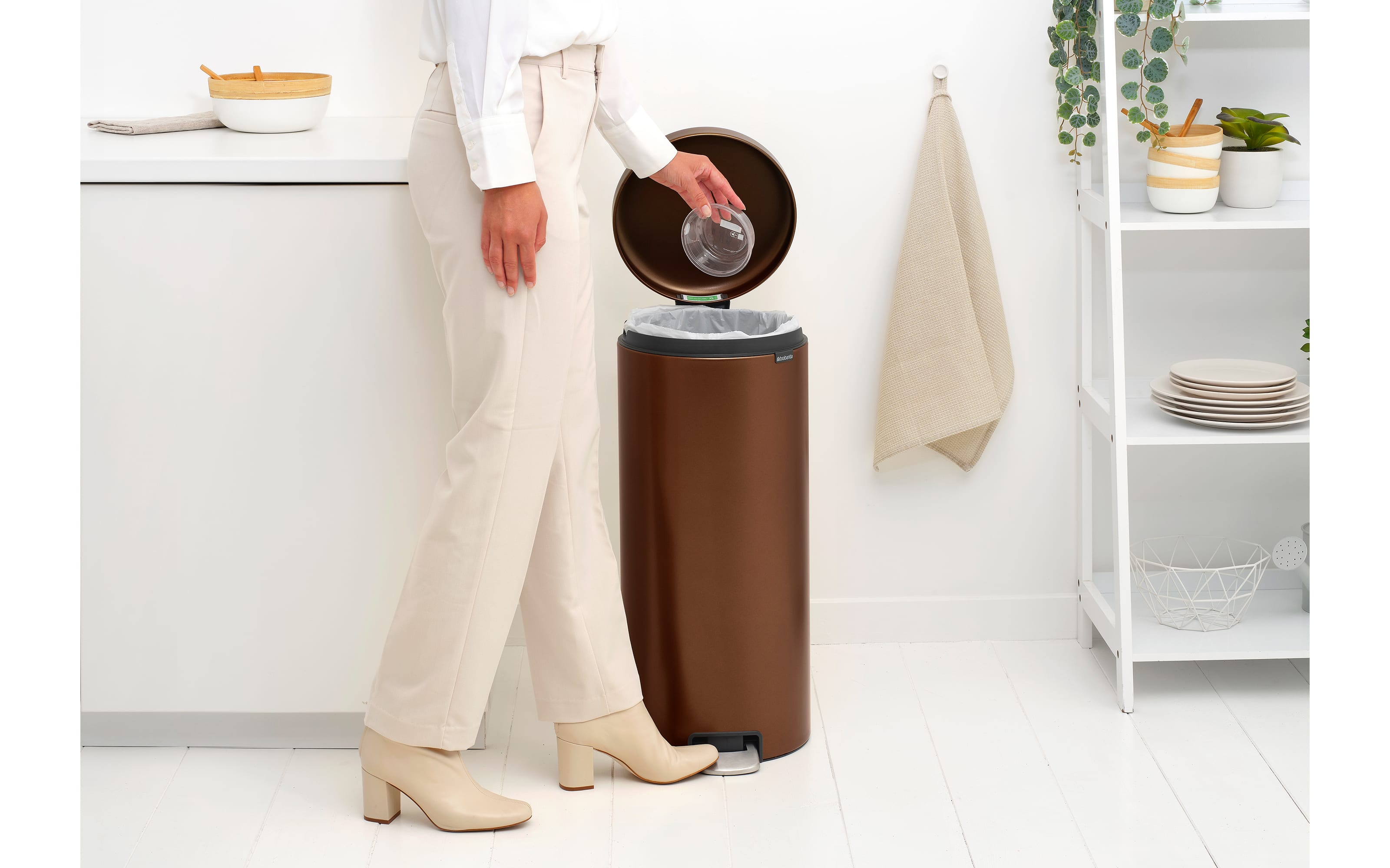 Treteimer Newicon, warm bronce, 30L