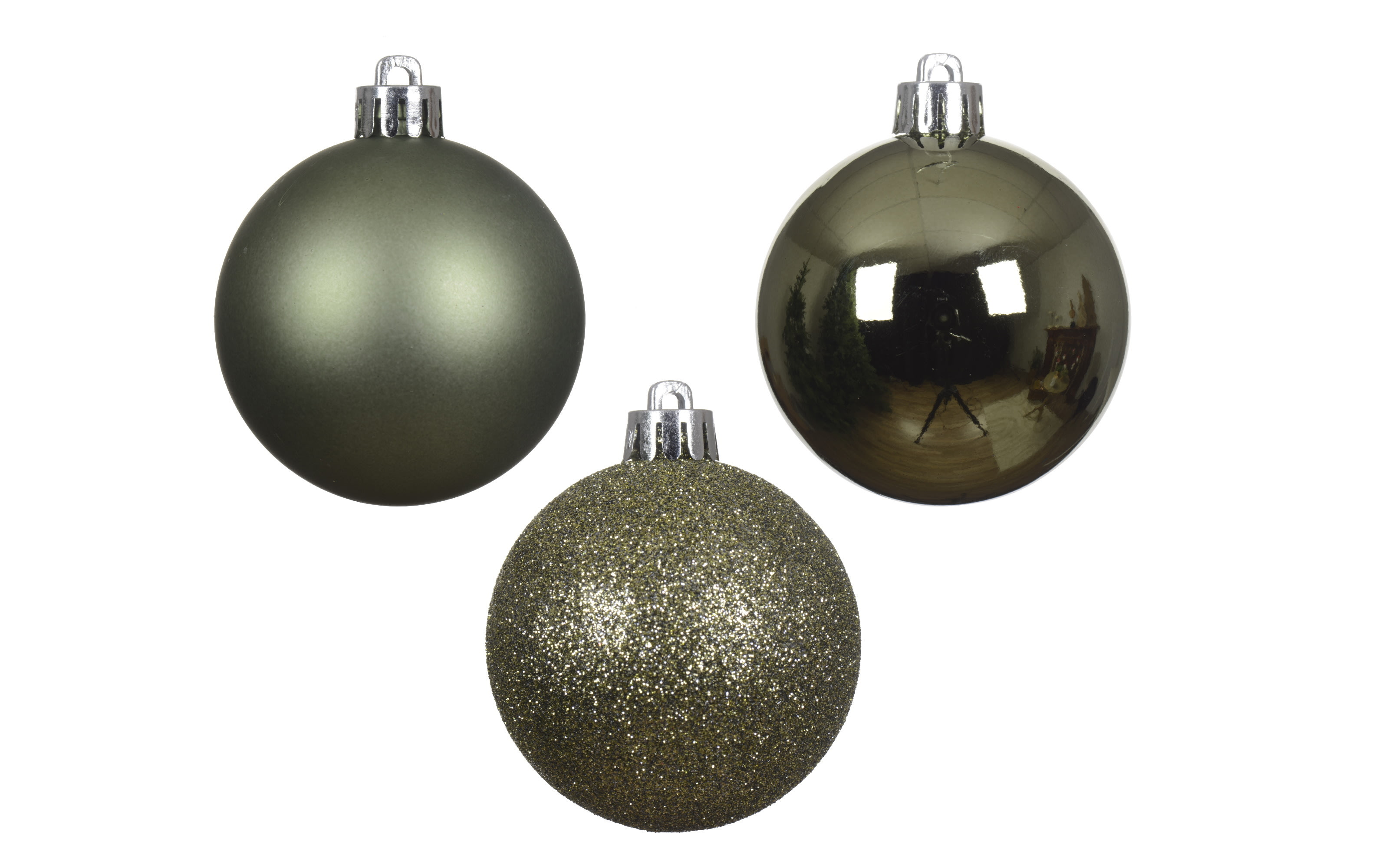 Set Weihnachtskugeln, rosmarin, 6 cm