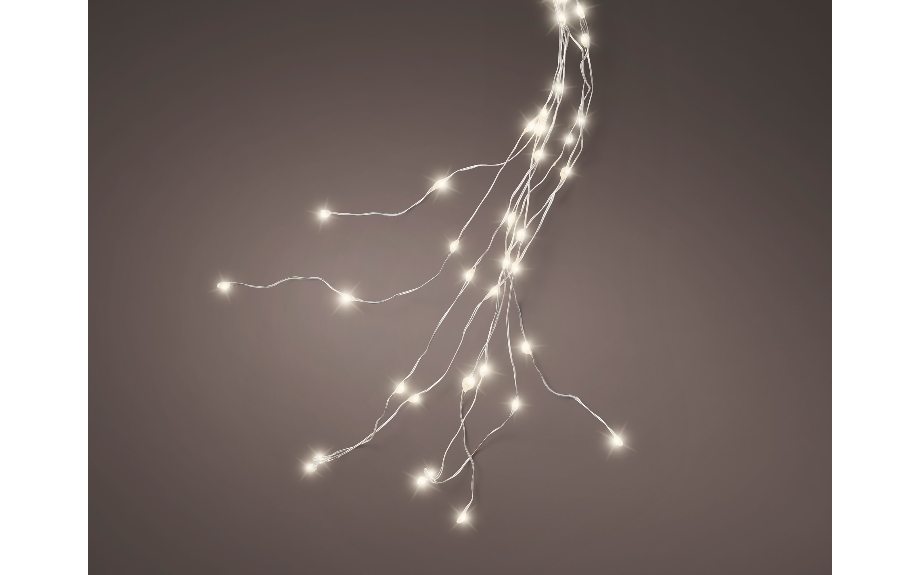 Micro LED Lichtbündel, silber, 190 cm
