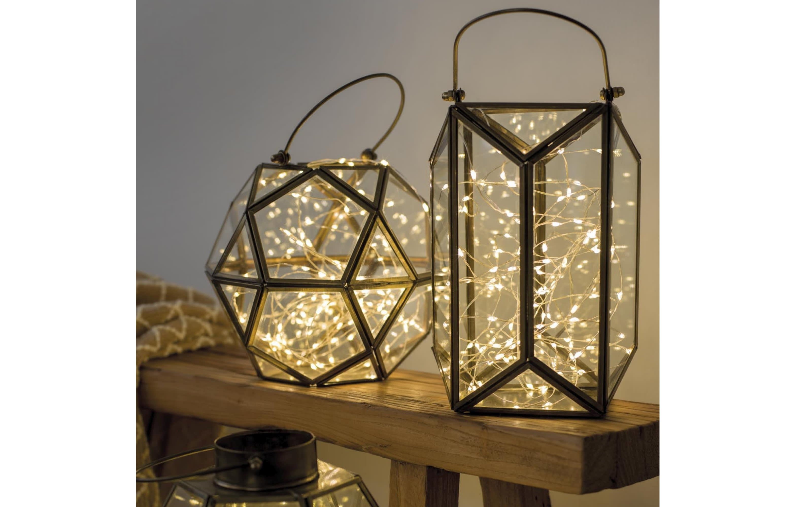 LED Micro Silberdraht, silber/warmes weiss, 95 cm