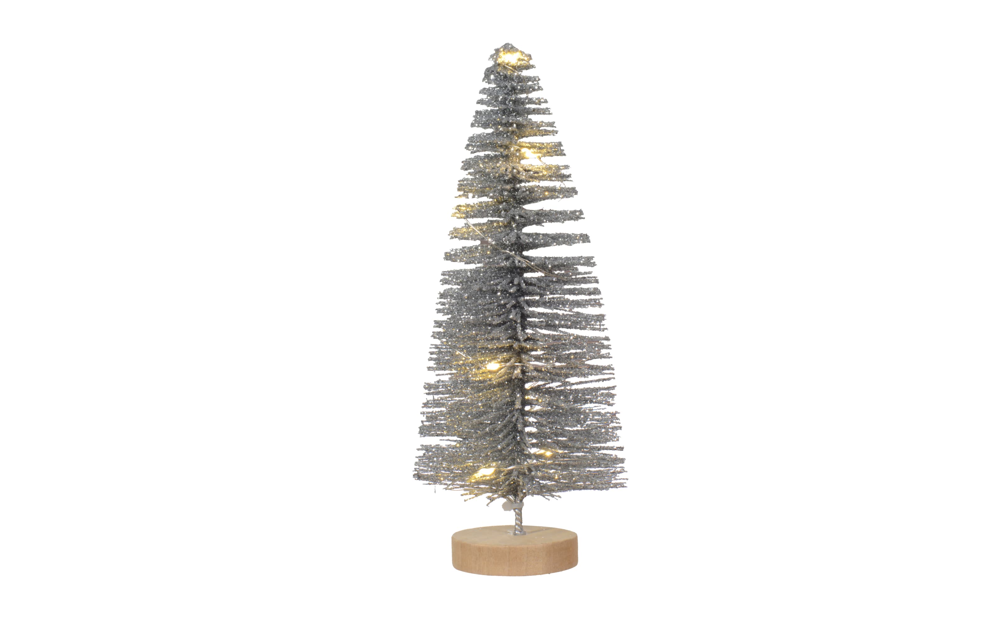 Mini-Weihnachtsbaum mit LED, silber, 20 cm