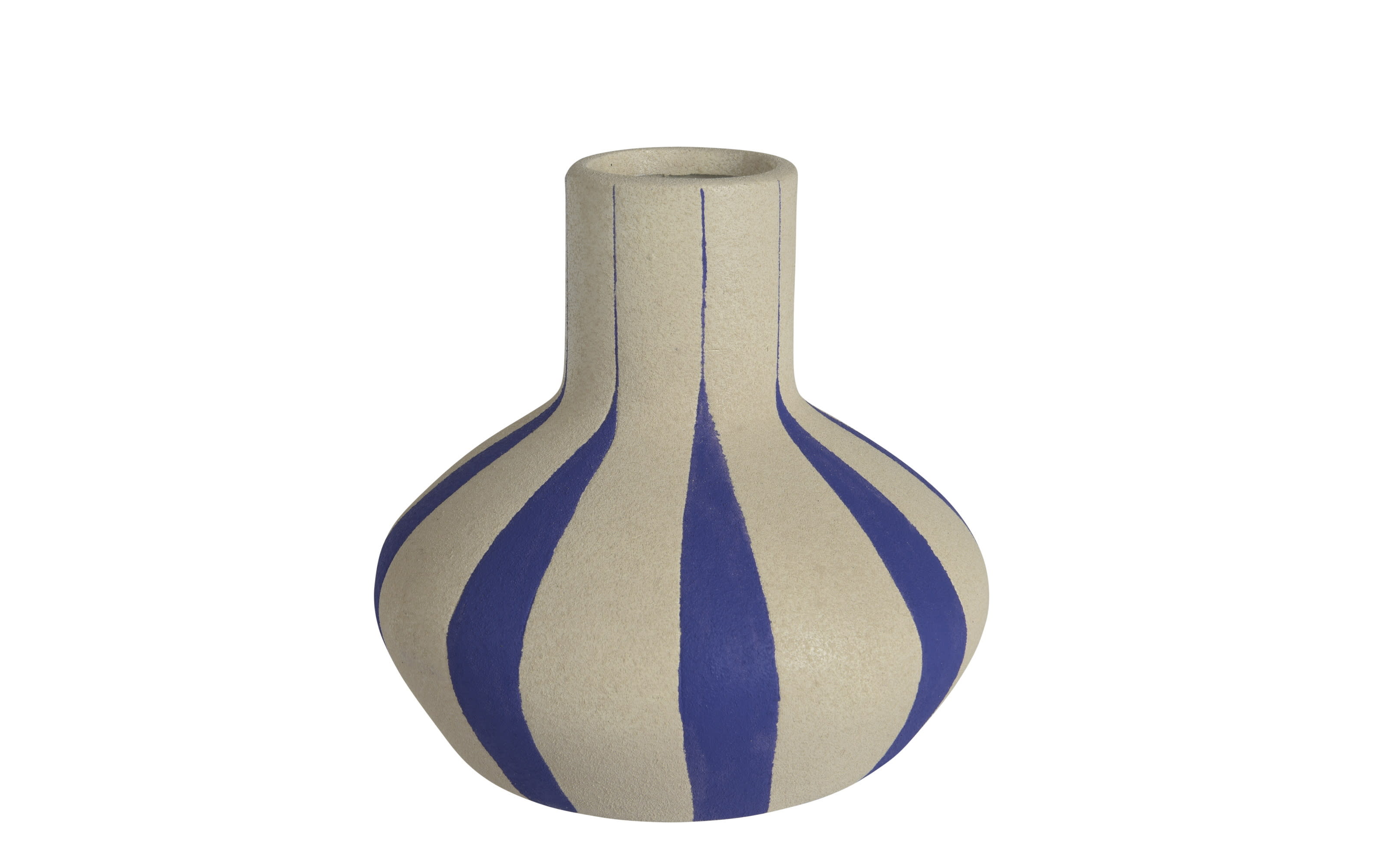 Vase, blau/warm weiß, 15 cm