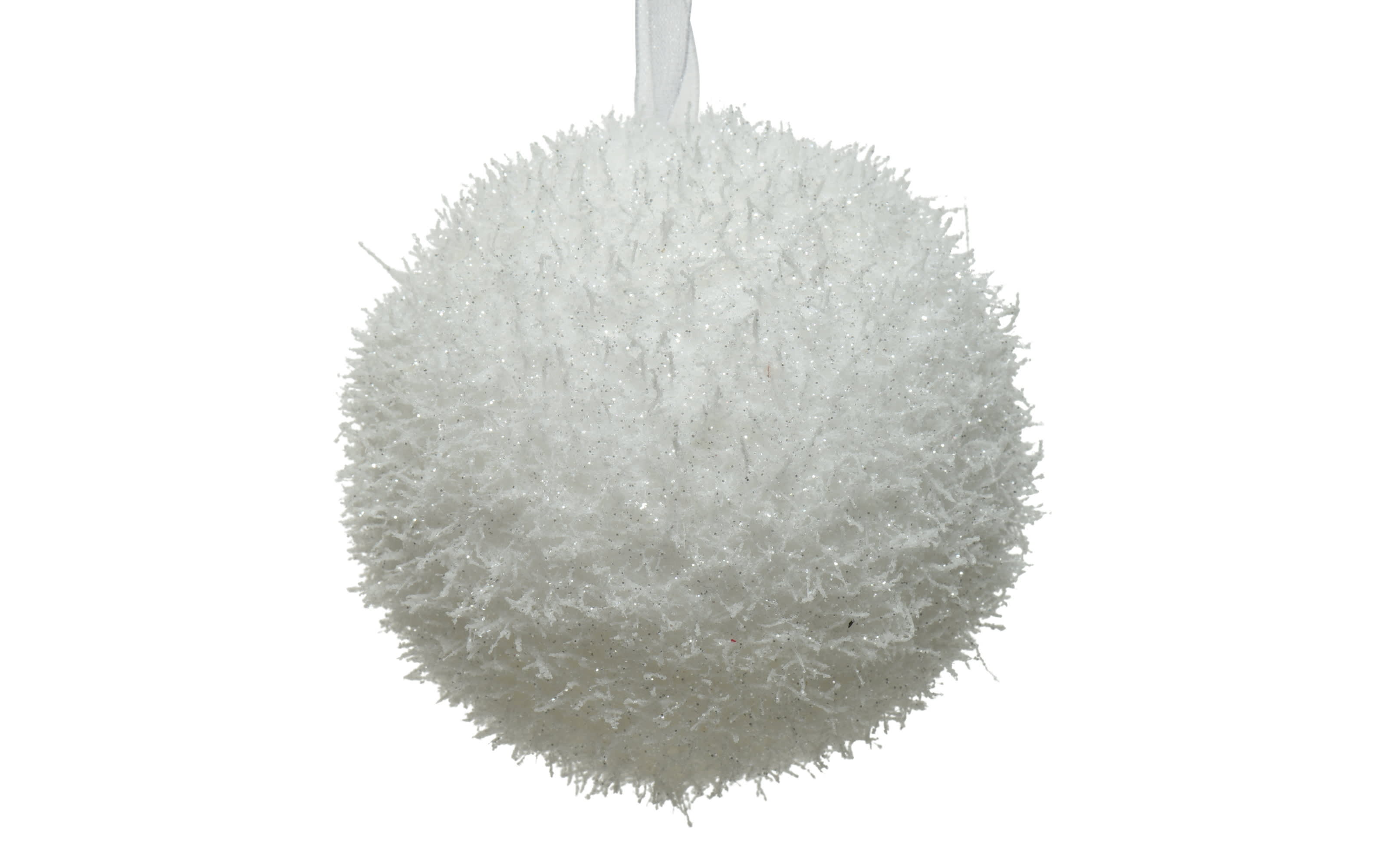 Weihnachtskugel Eis, weiß, 10 cm