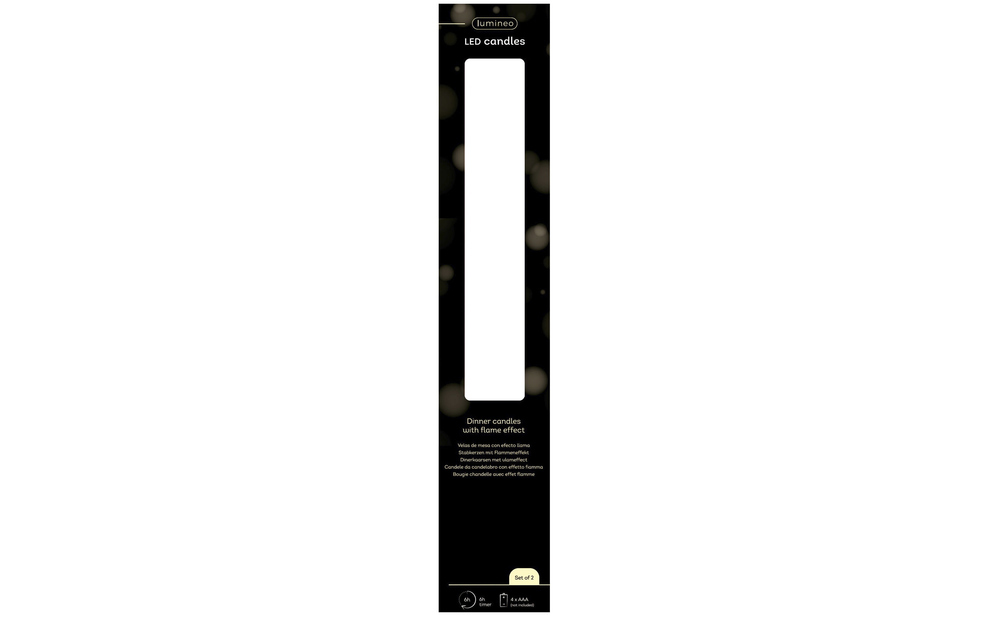 LED Spitzkerze, grün, 2er Set