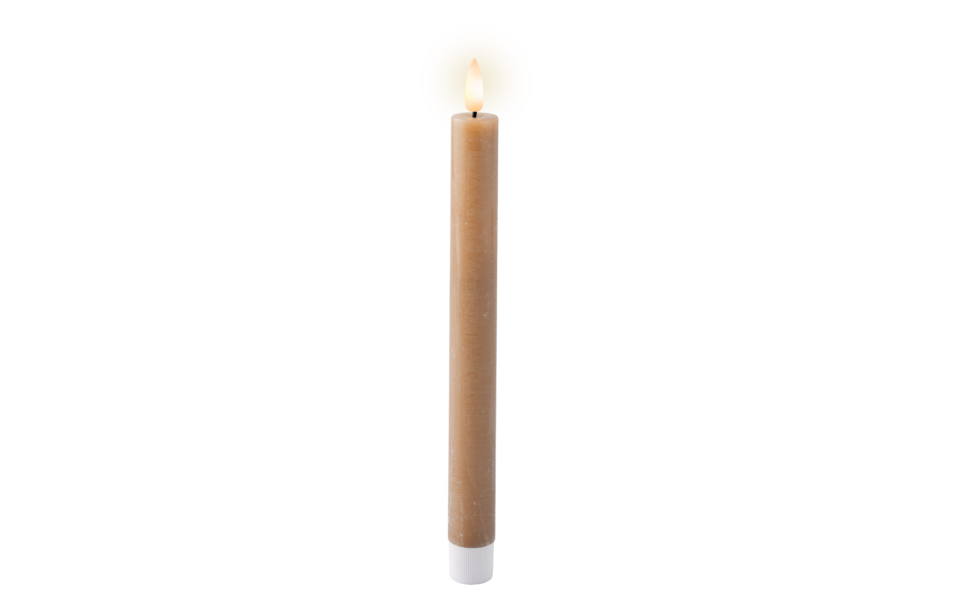 LED Spitzkerze, hellbraun, 2er Set